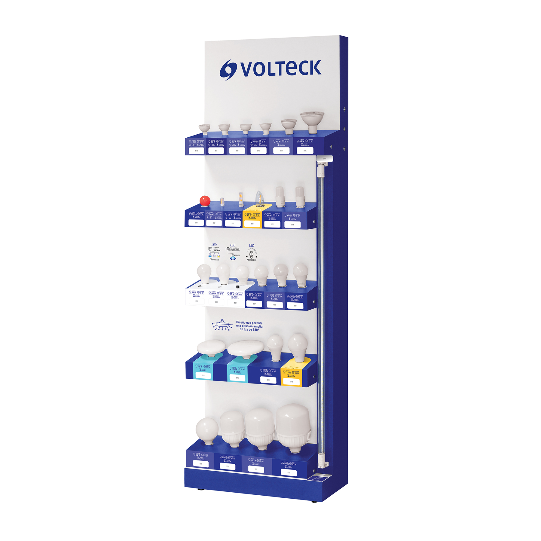 Exhibidor de piso de Lámparas Volteck