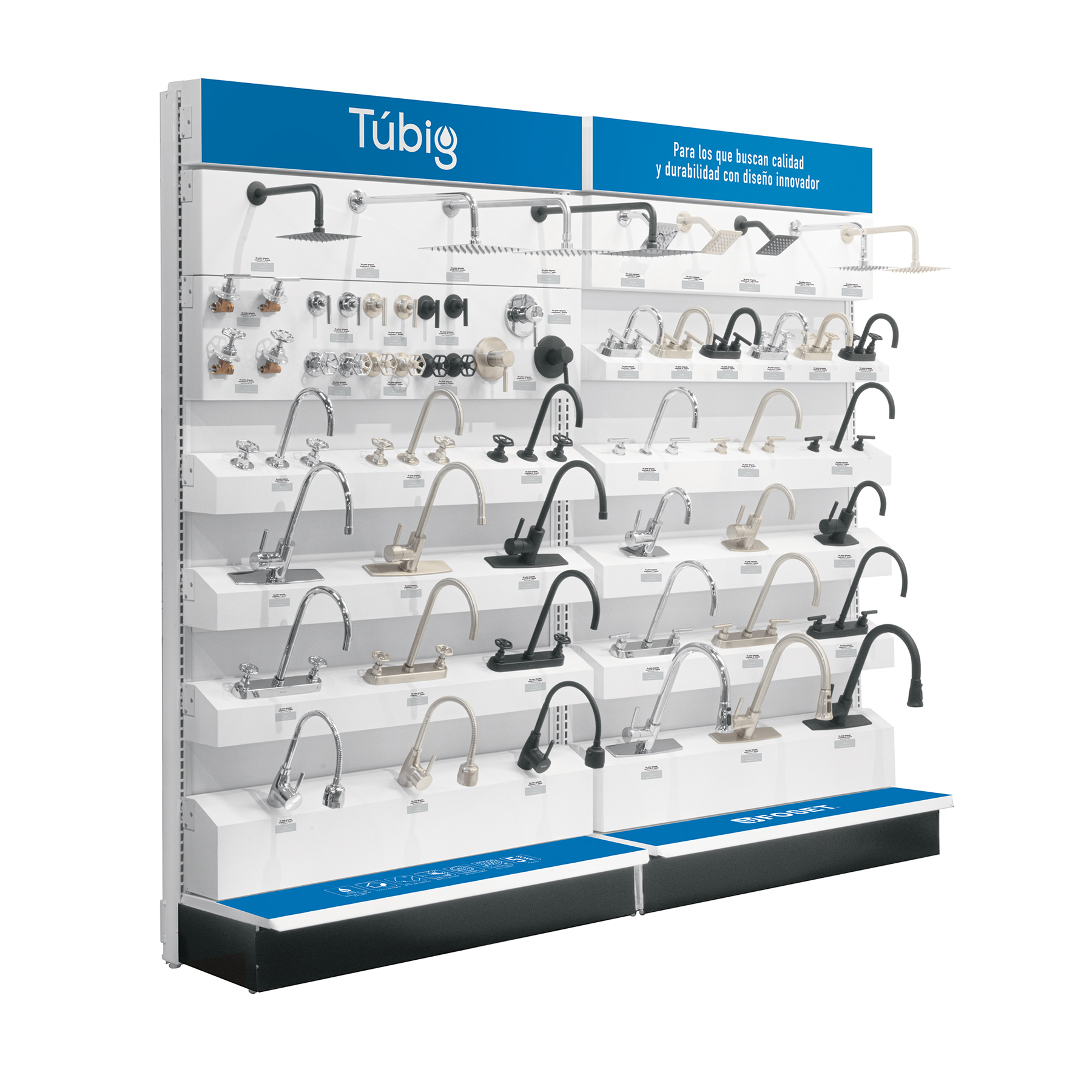 Exhibidor tipo góndola, FOSET TUBIG
