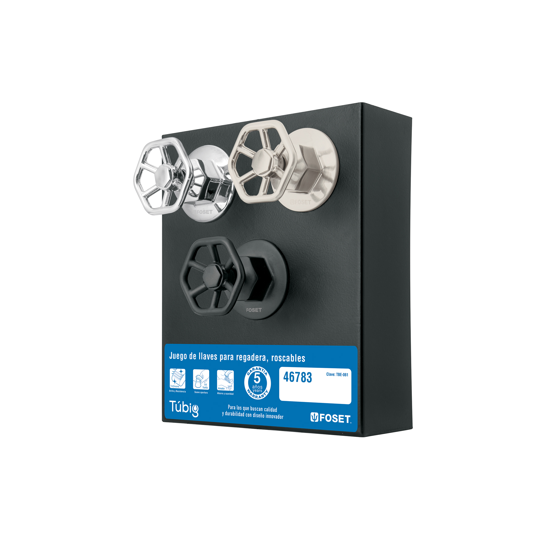 Exhibidor de manerales tipo volante TBE-061, Foset