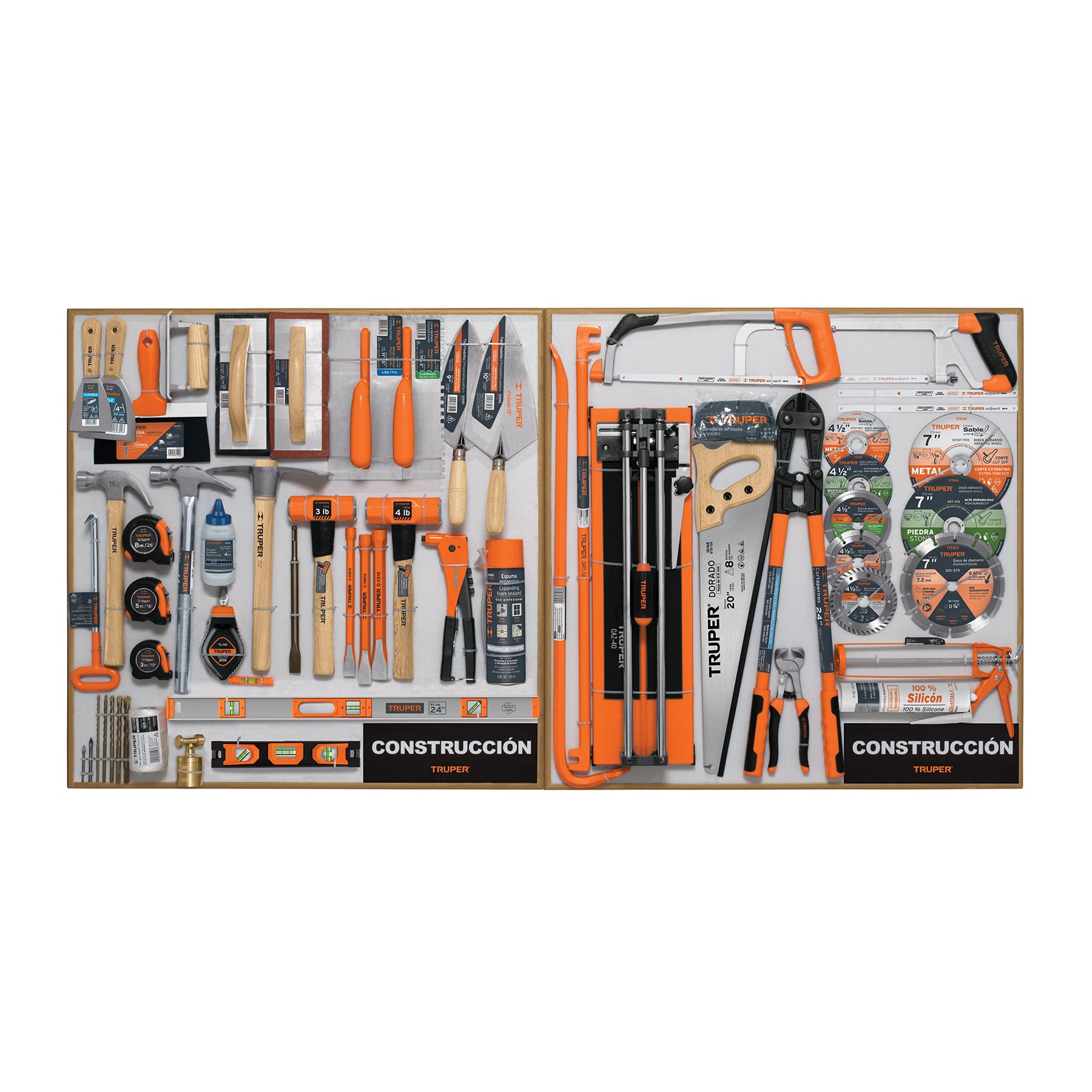 Exhibidor de Construcción, 80x80 cm, 2 tableros