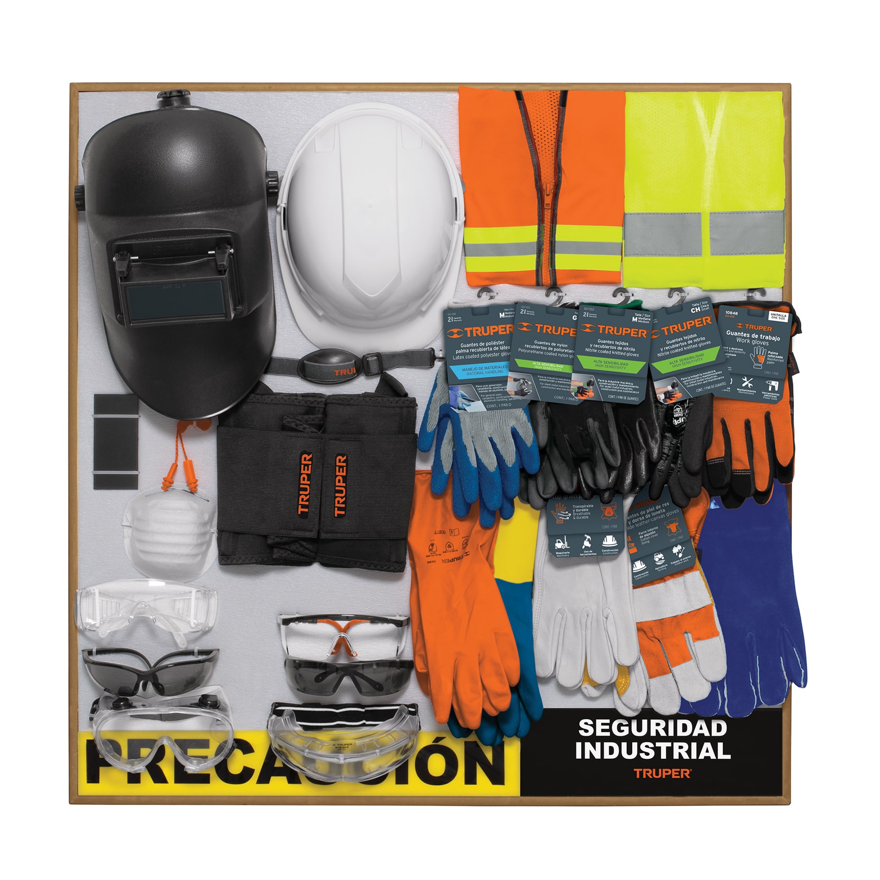 Exhibidor de Seguridad industrial, 80x80 cm, 1 tablero