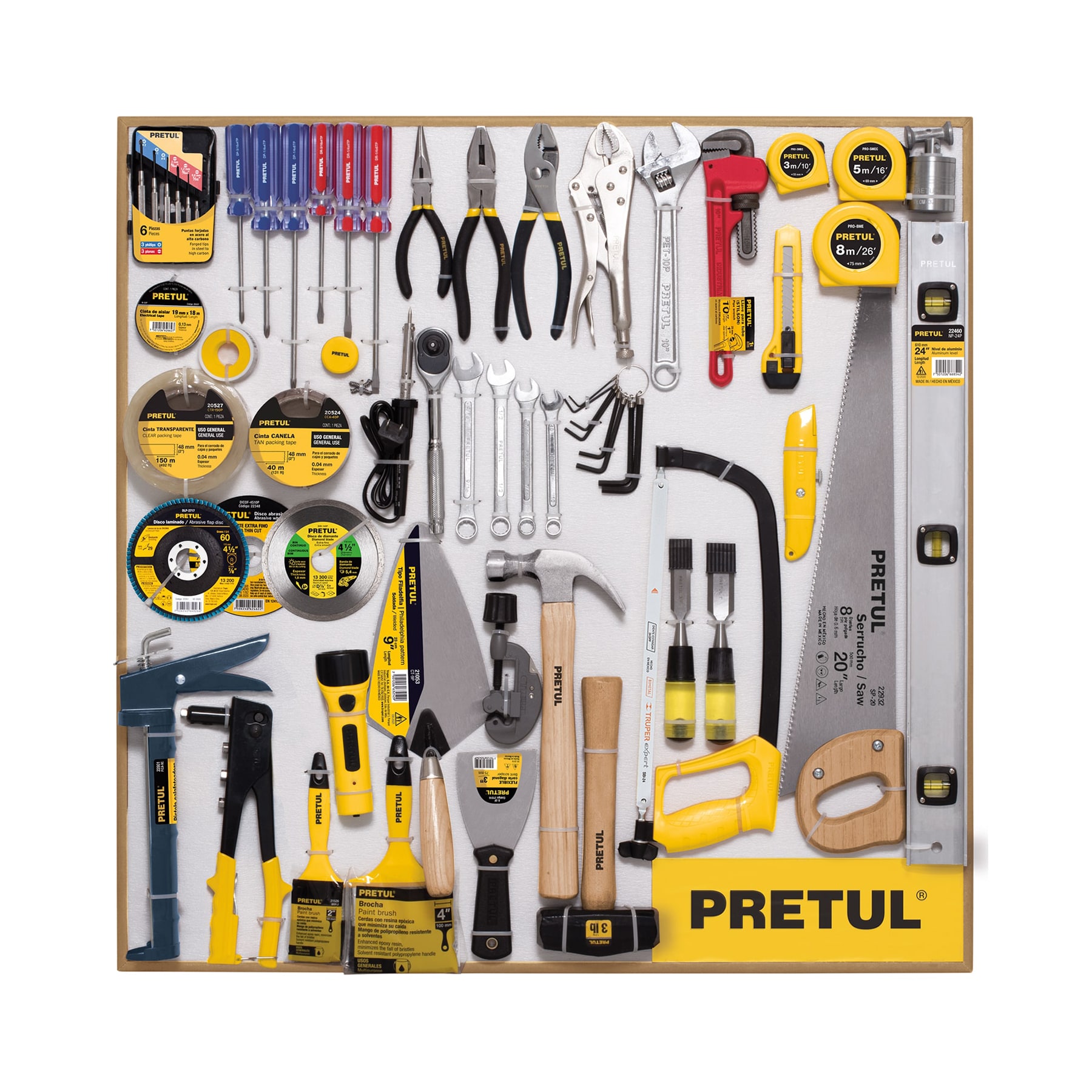 Exhibidor Pretul, 80x80 cm, 1 tablero