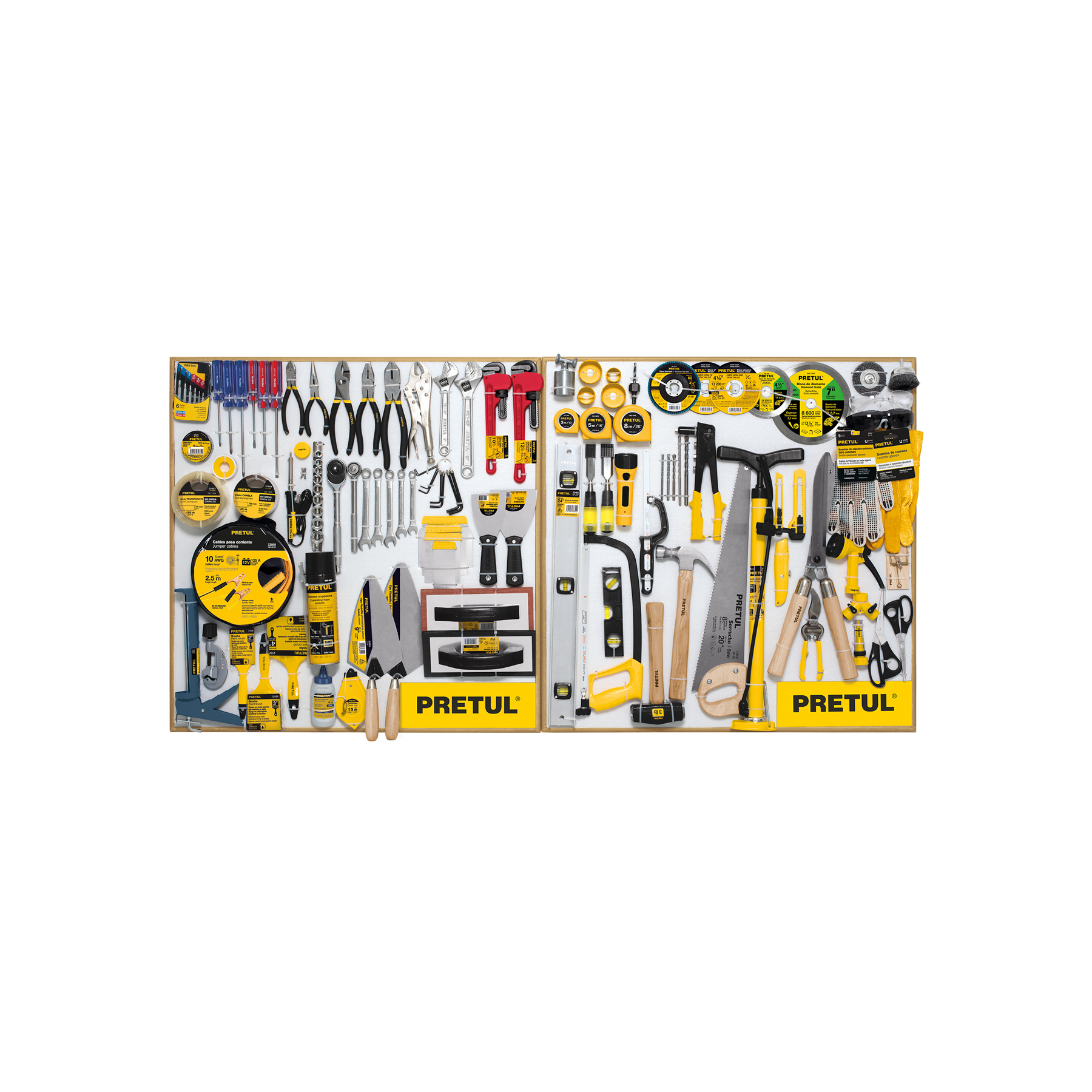 Exhibidor Pretul, 80x80 cm, 2 tableros