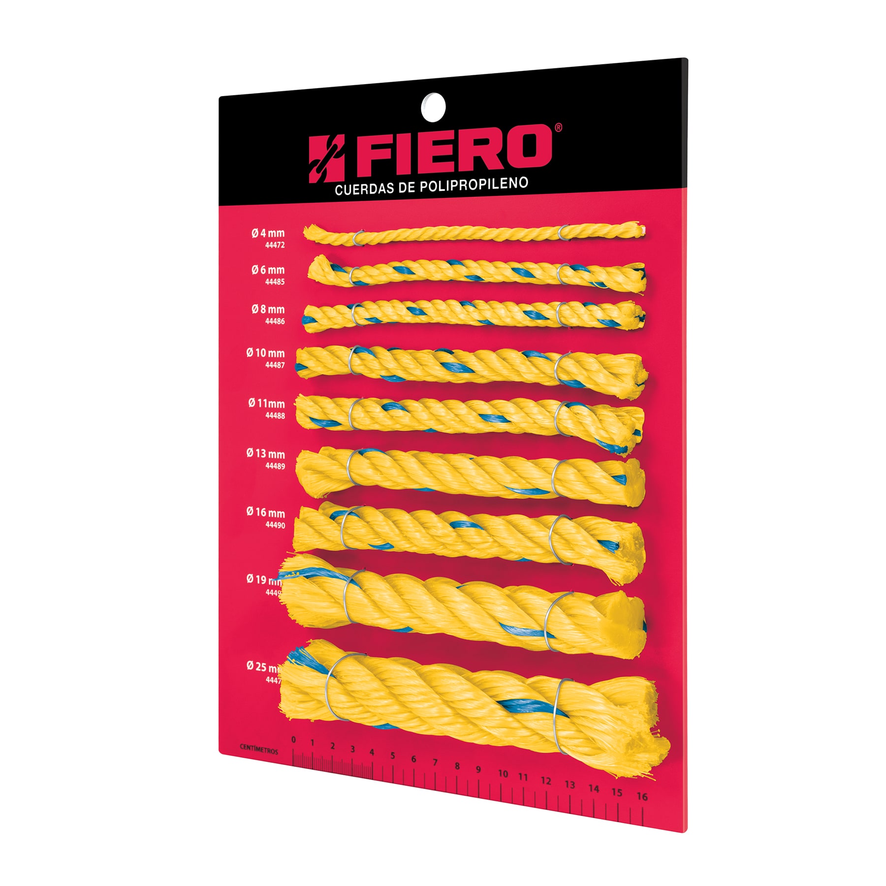 Exhibidor FIERO de cuerdas de polipropileno