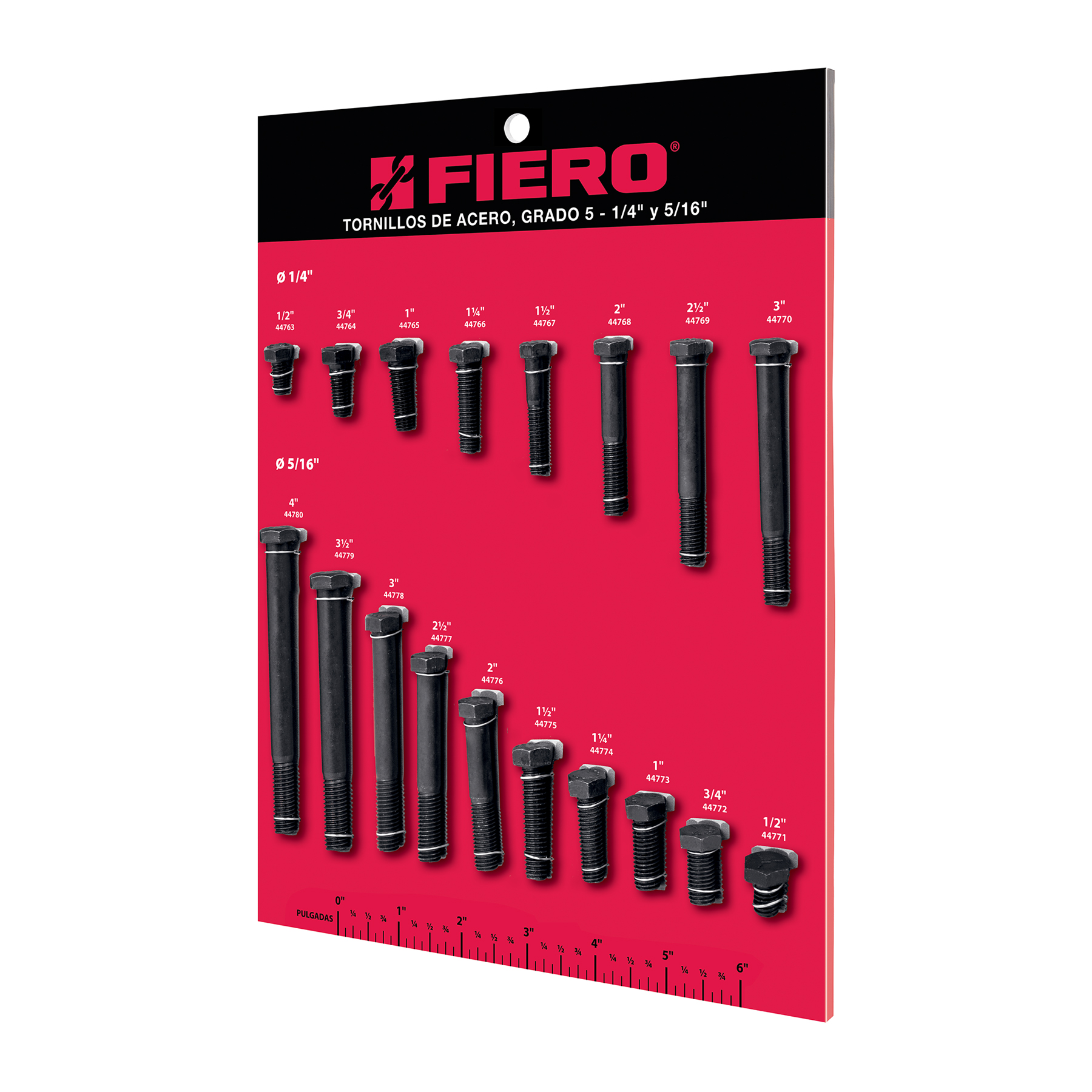 Exhibidor FIERO de tornillos #1, grado 5