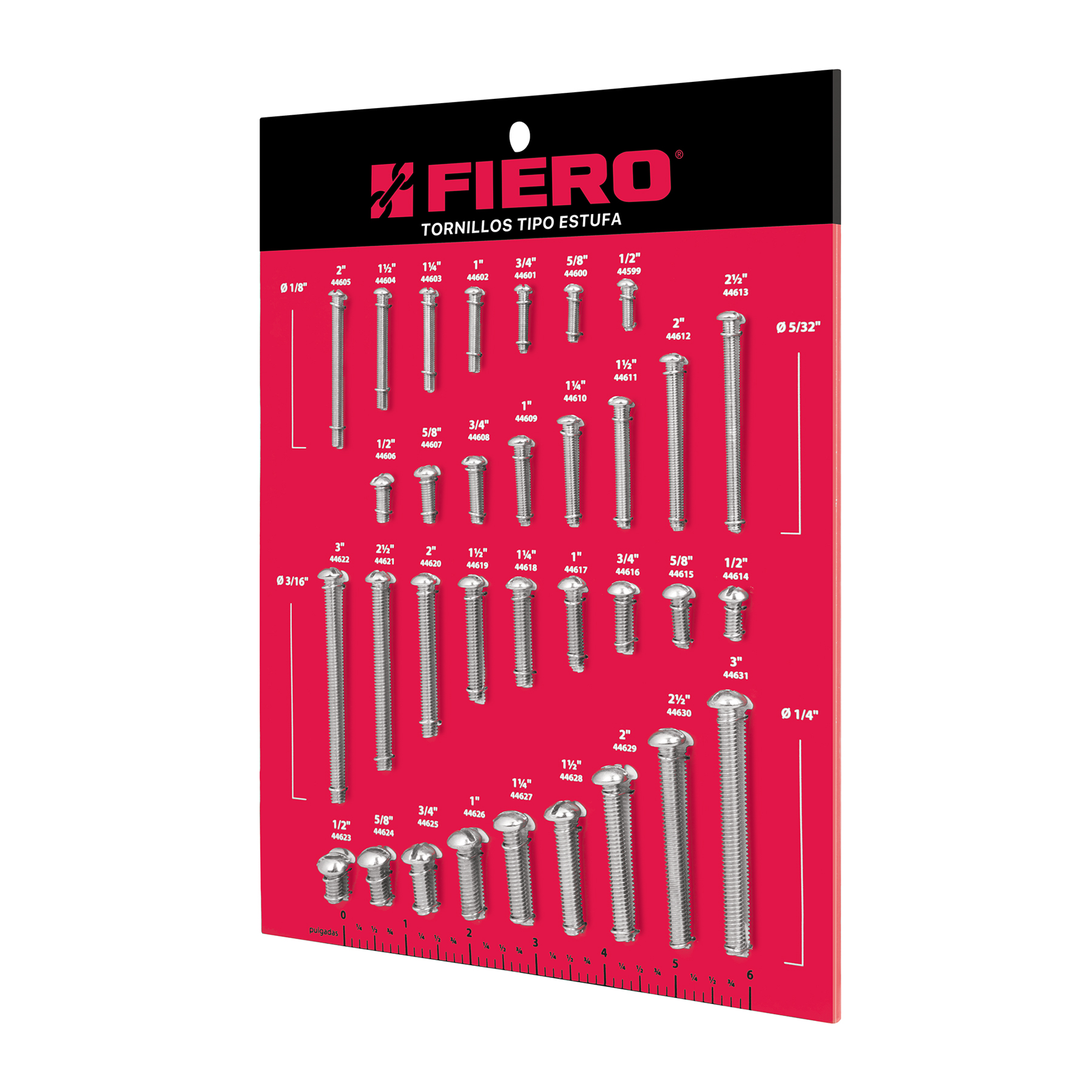 Exhididor FIERO de tornillos tipo estufa