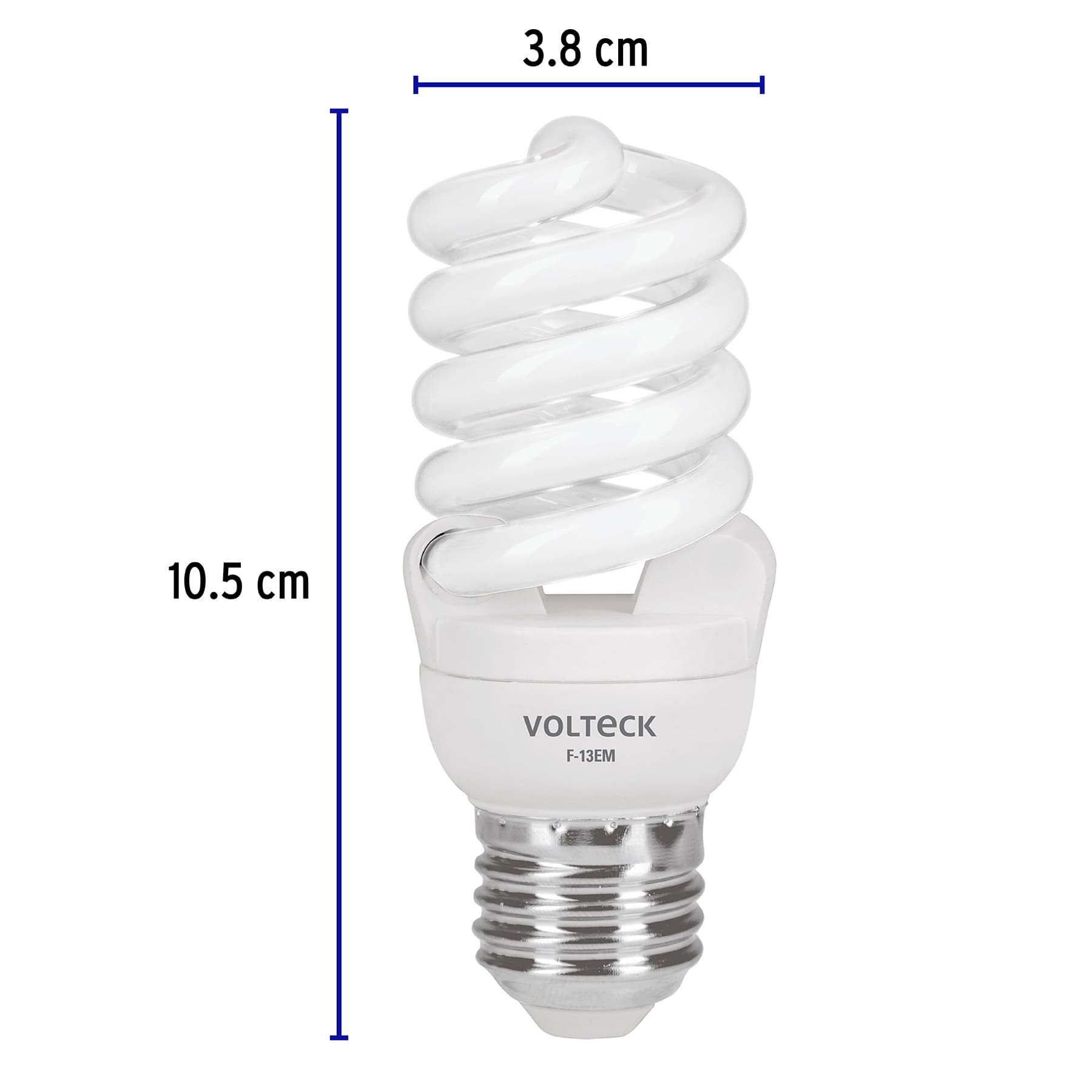 Lámpara espiral mini T2 13 W luz de día en blíster, Volteck - Imagen 3