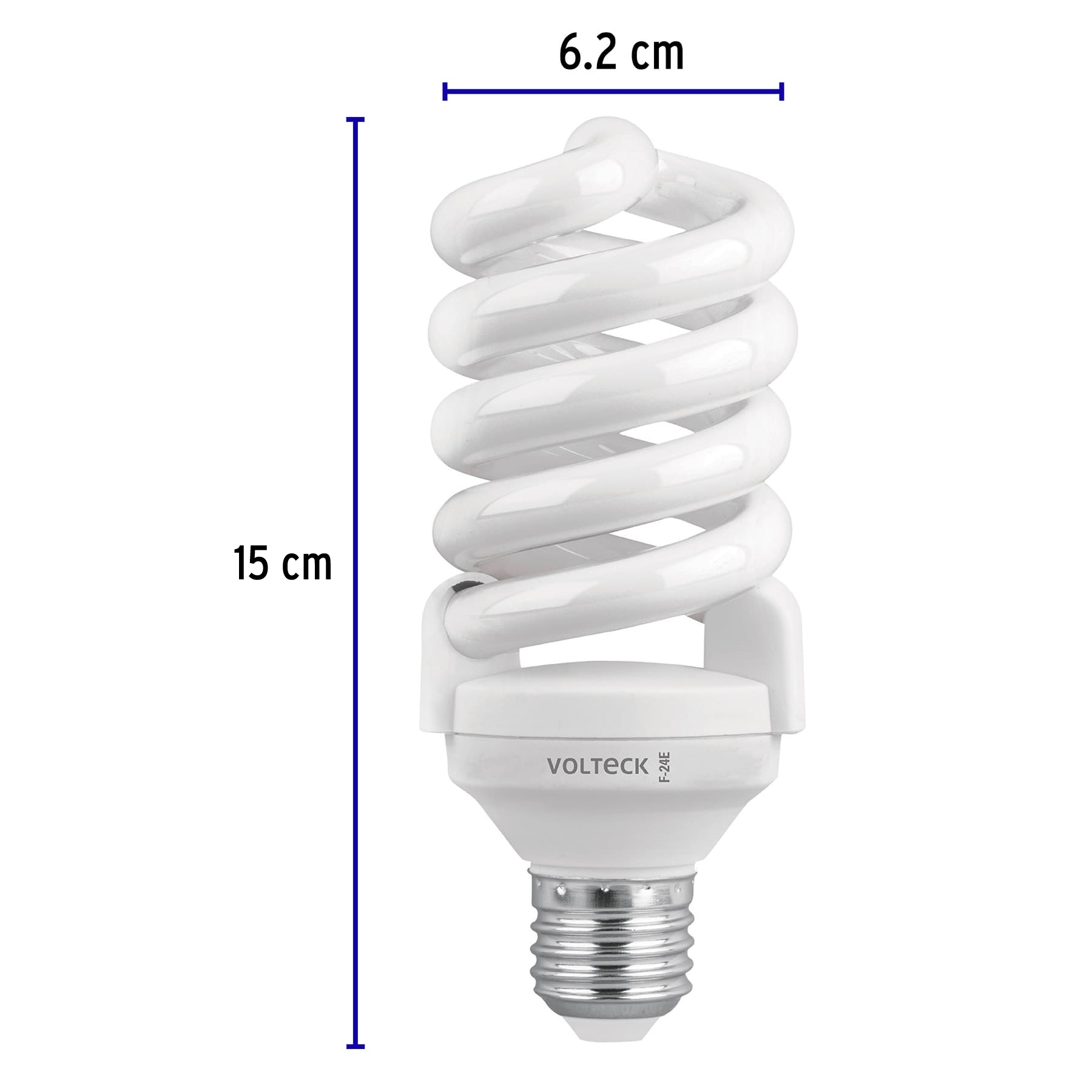 Lámpara espiral T4 24 W luz de día en blíster, Volteck - Imagen 3