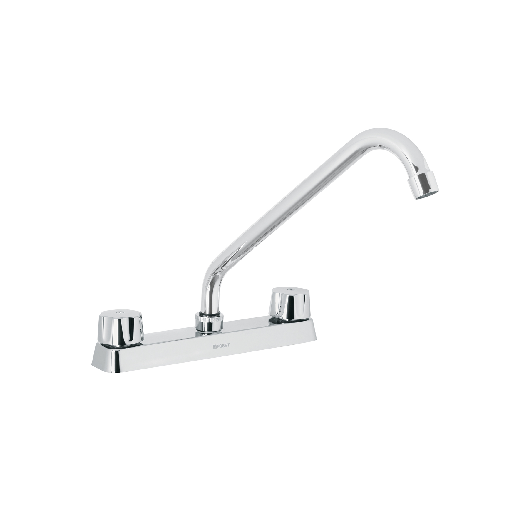 Mezcladora 8' fregadero cromo, cuello largo,hexagonal, BASIC