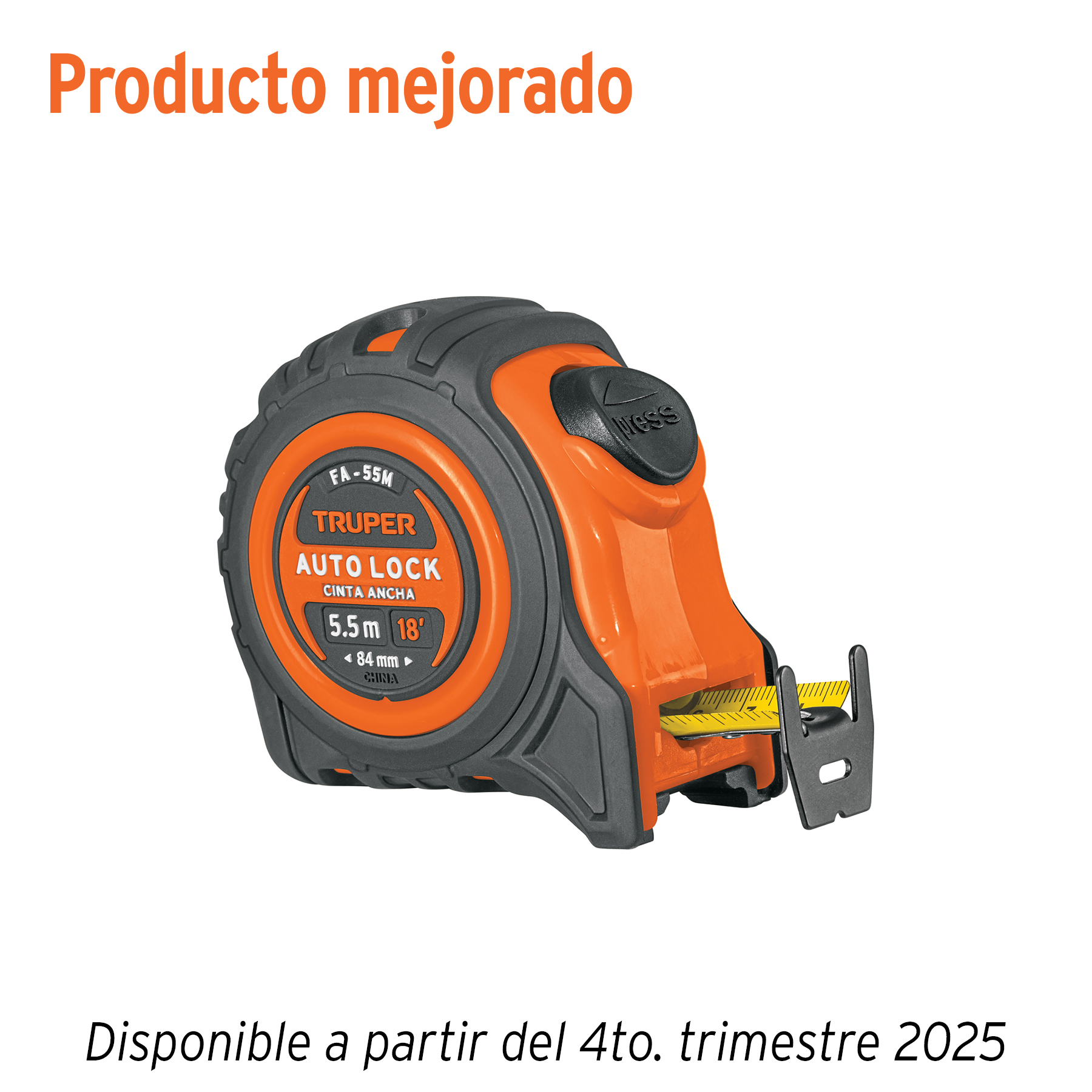 Flexómetro Auto-Lock contra impactos 5.5 m cinta 25 mm