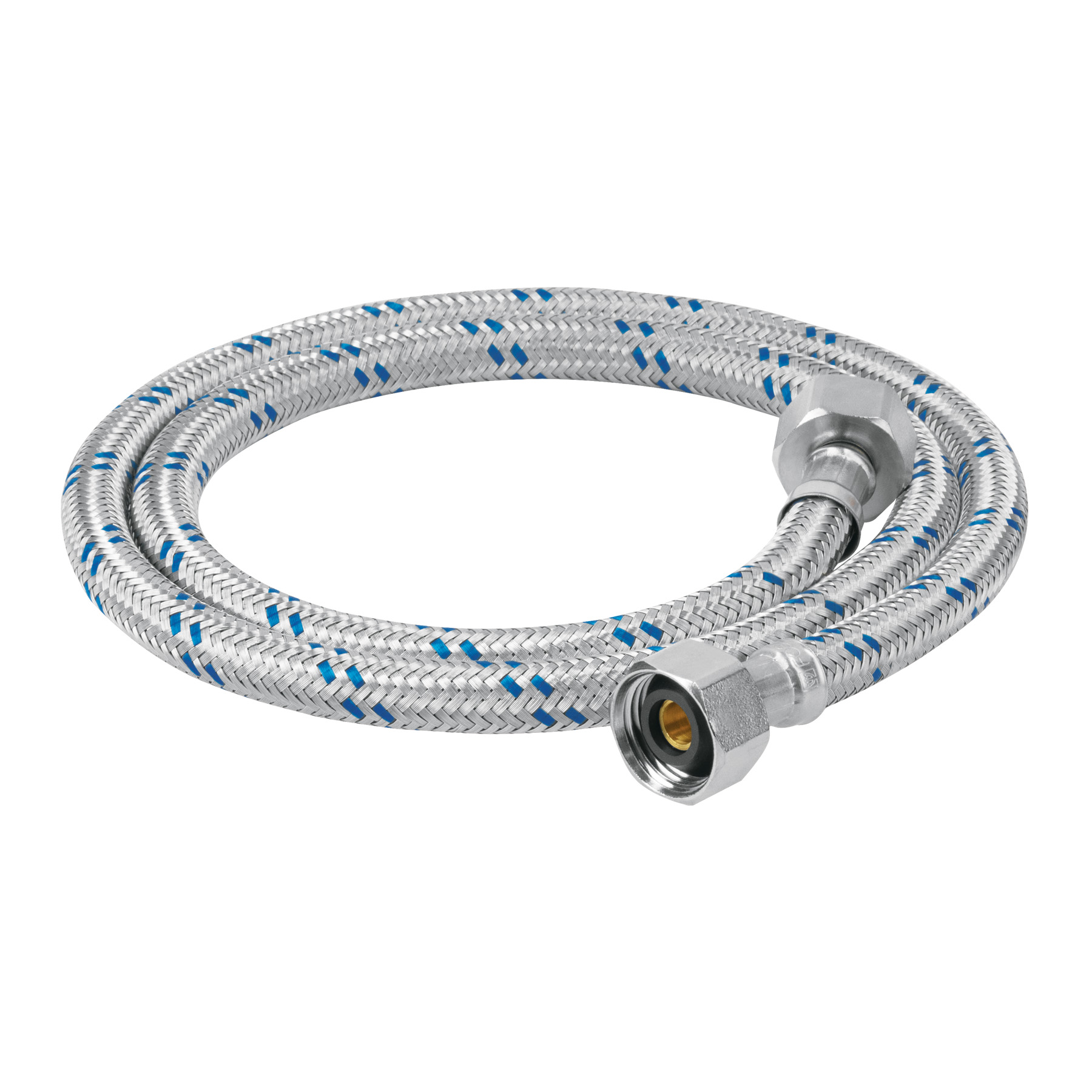 Manguera lavabo/fregadero, aluminio, 1/2' x 1/2', 100cm