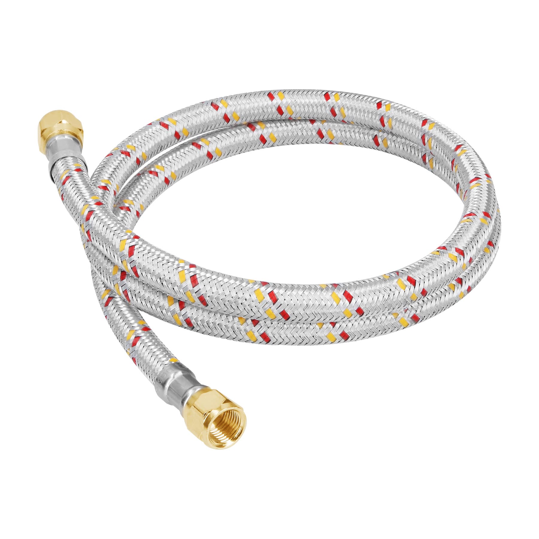 Manguera para gas, aluminio, 5/16' flare, 100cm, FOSET BASIC