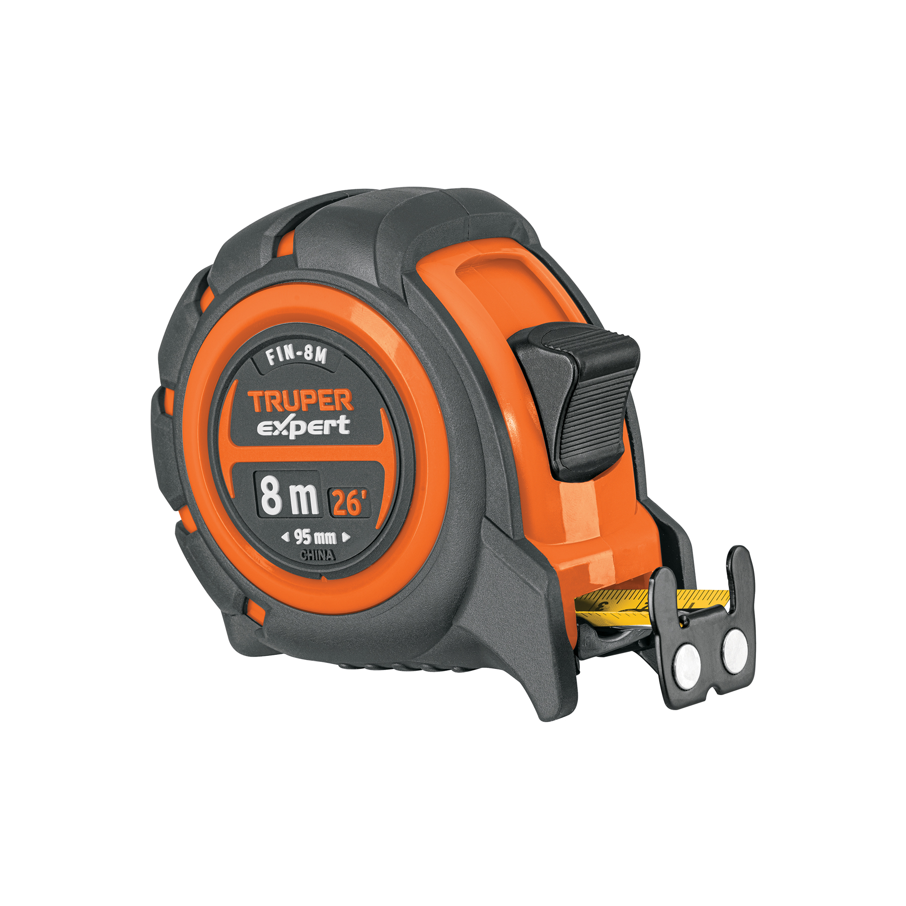 Flexómetro industrial contra impactos 8 m cinta 25 mm