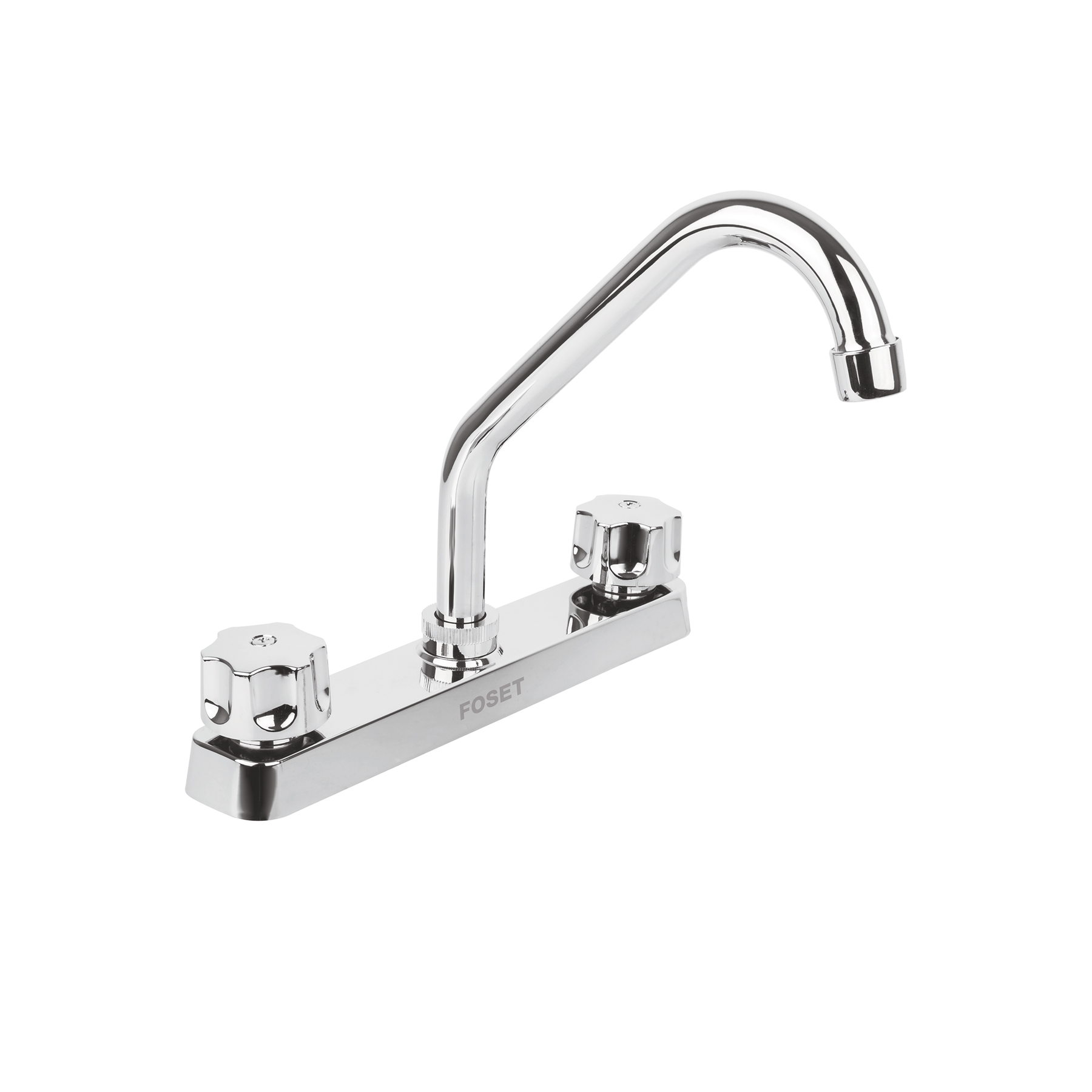 Mezcladora 8' fregadero, ABS, cuello corto, hexagonal, BASIC