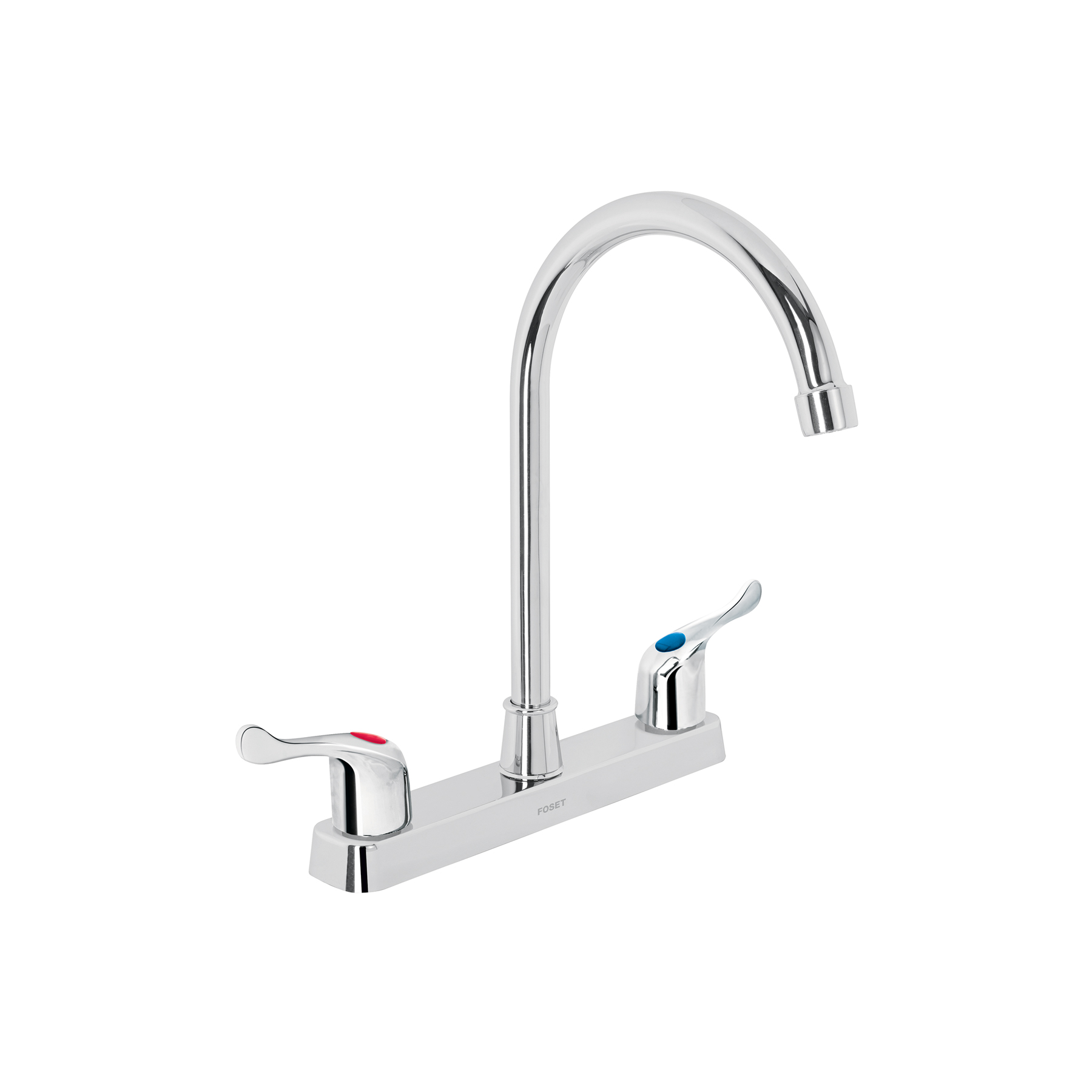 Mezcladora 8' fregadero, ABS, cuello curvo, palanca, BASIC