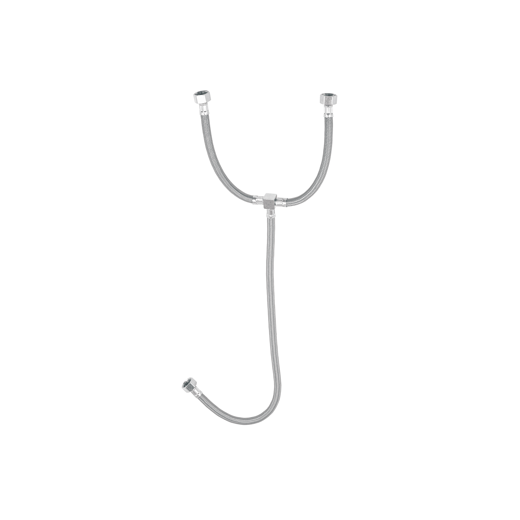 Manguera 'T' lavabo/fregadero, vinilo, 1/2'x1/2'x1/2', 55cm