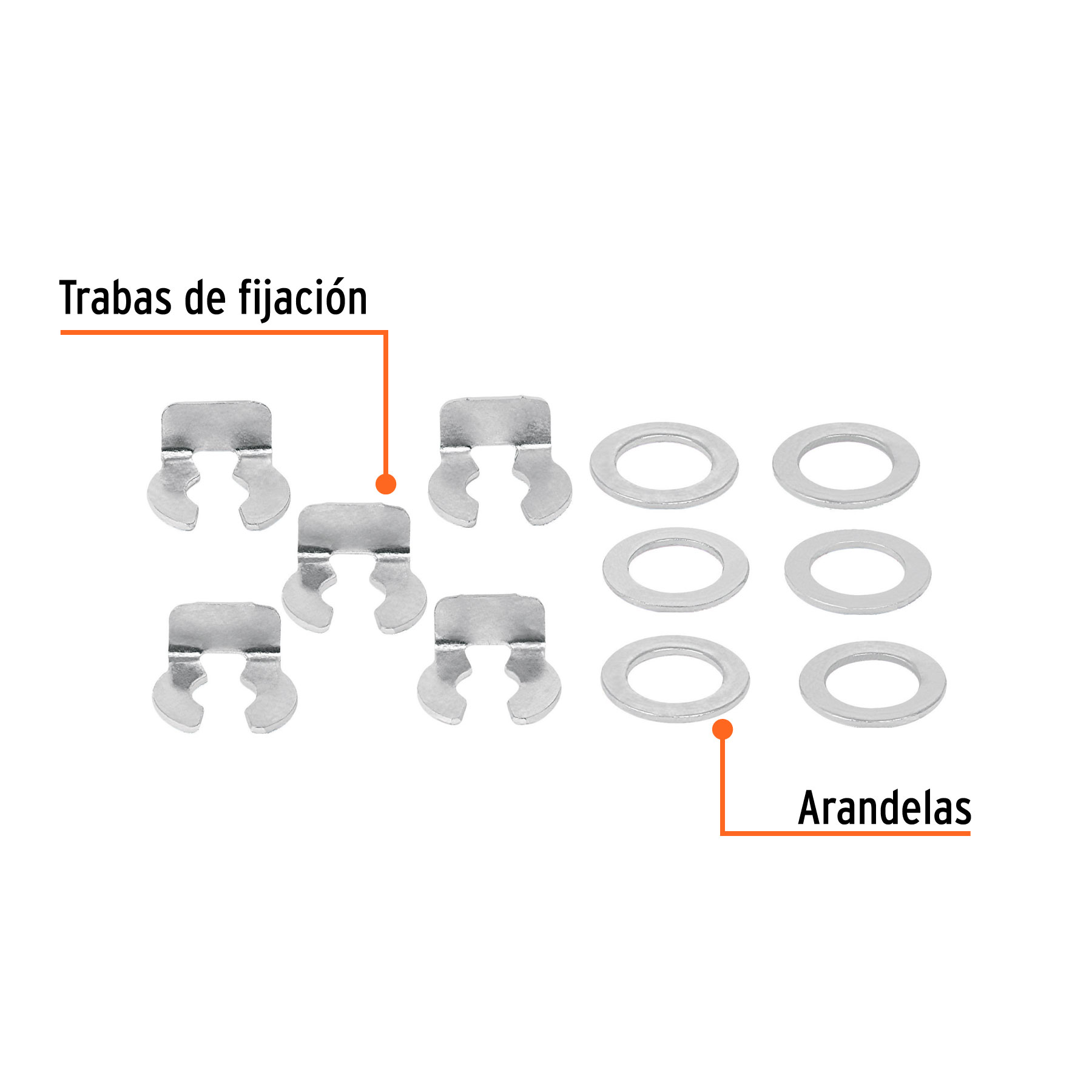Repuesto arandelas y traba de fijacion para FUM-12, 16 y 20 - Imagen 2