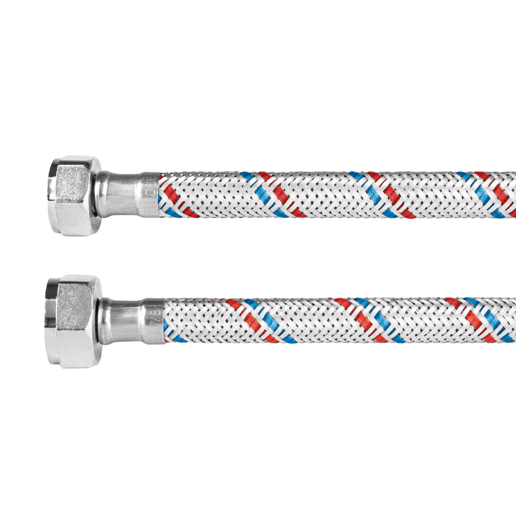 Manguera p/WC, aluminio, 1/2' x 7/8', 35 cm, Basic