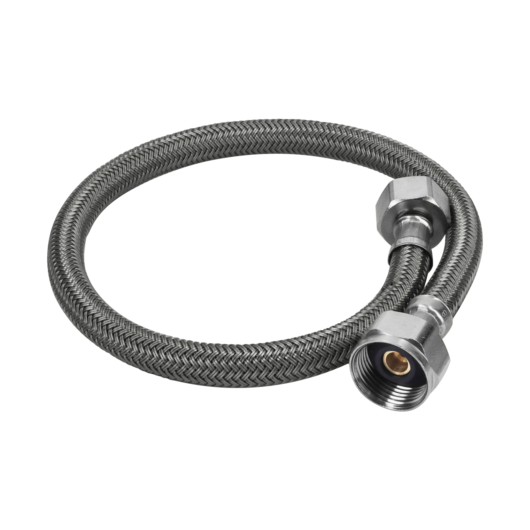 Manguera p/WC, vinilo gris, 1/2' x 7/8', 50 cm