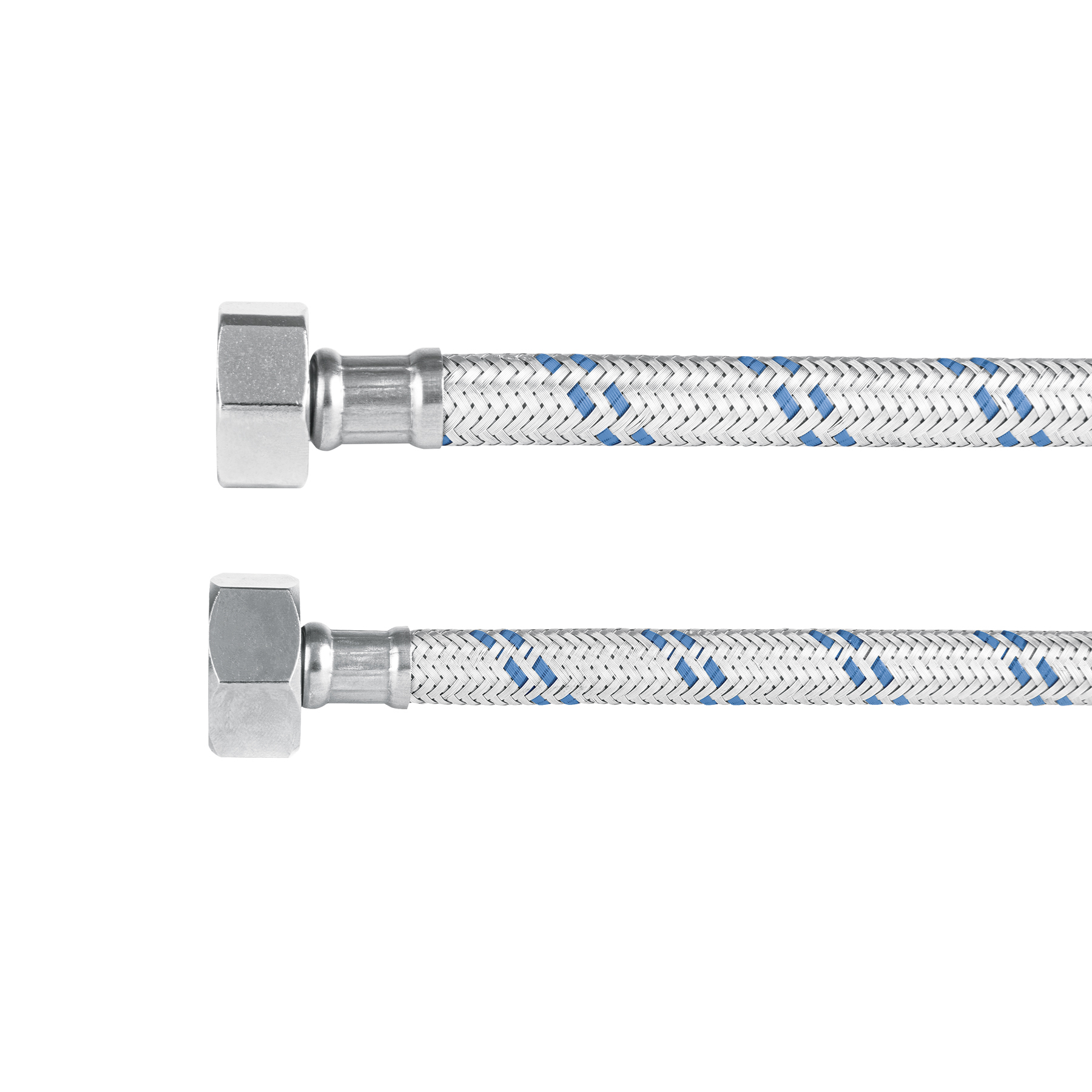 Manguera p/WC, aluminio, 1/2' x 7/8', 60 cm, Foset