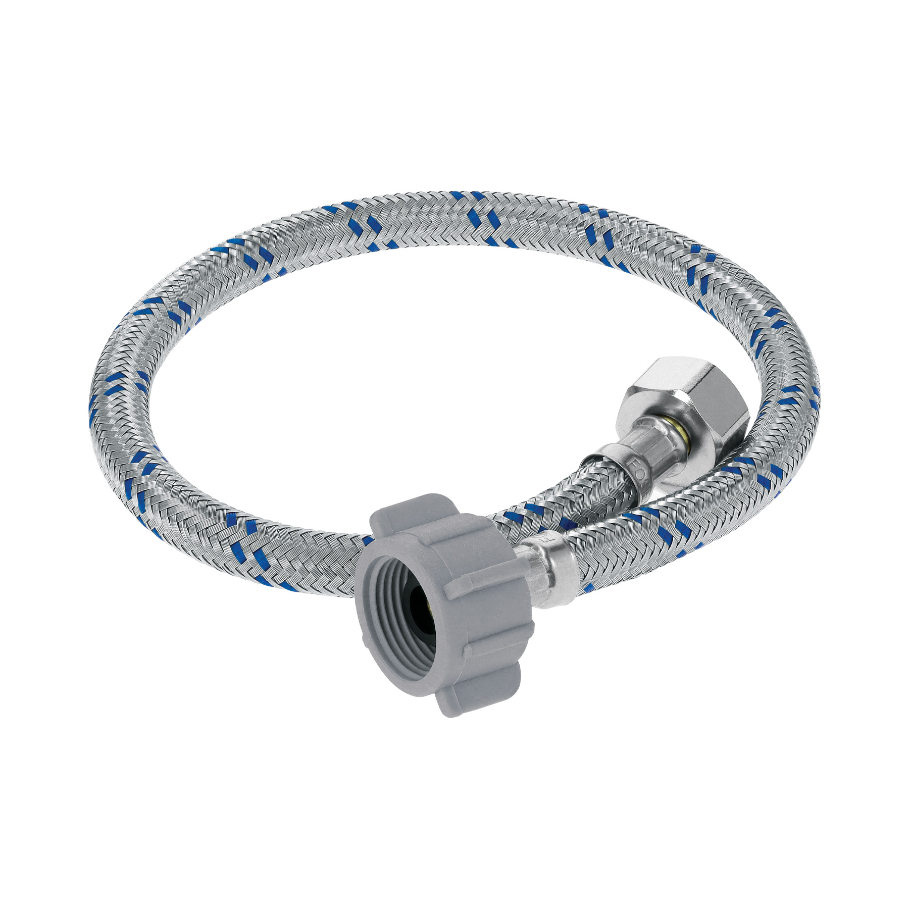 Manguera p/WC, aluminio, 1/2' x 7/8', 50 cm, plástico/latón