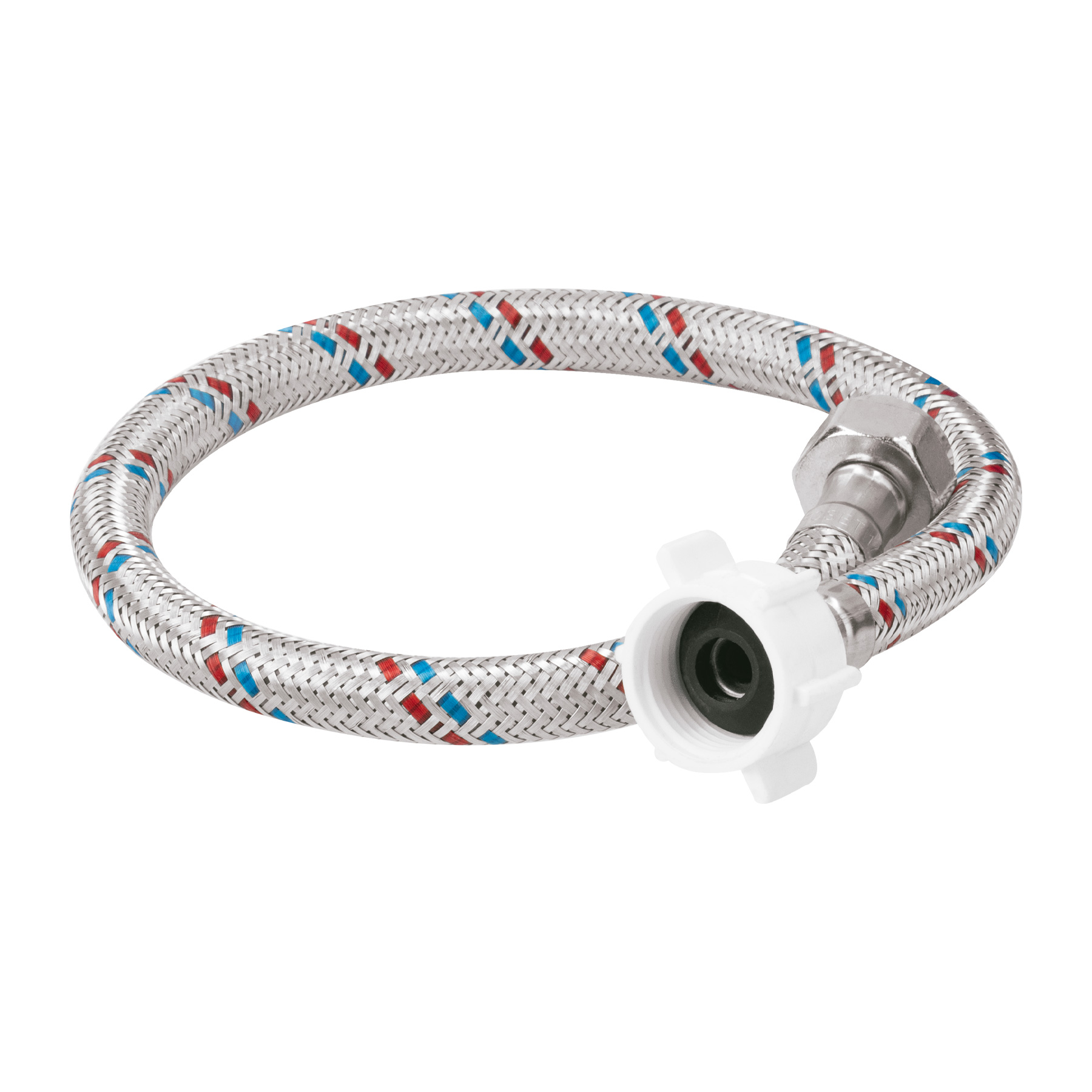 Manguera p/WC, aluminio, 1/2'x7/8', 50cm, plást/metal, Basic