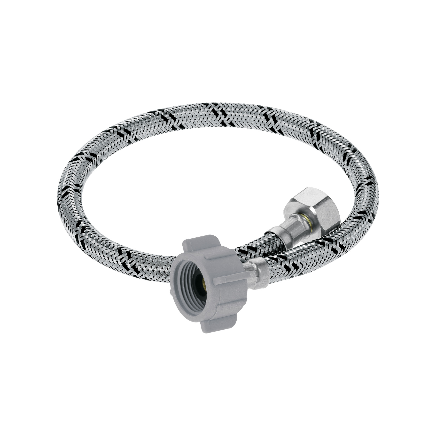 Manguera p/WC, acero inox, 1/2'x7/8', 50 cm, plástico/latón