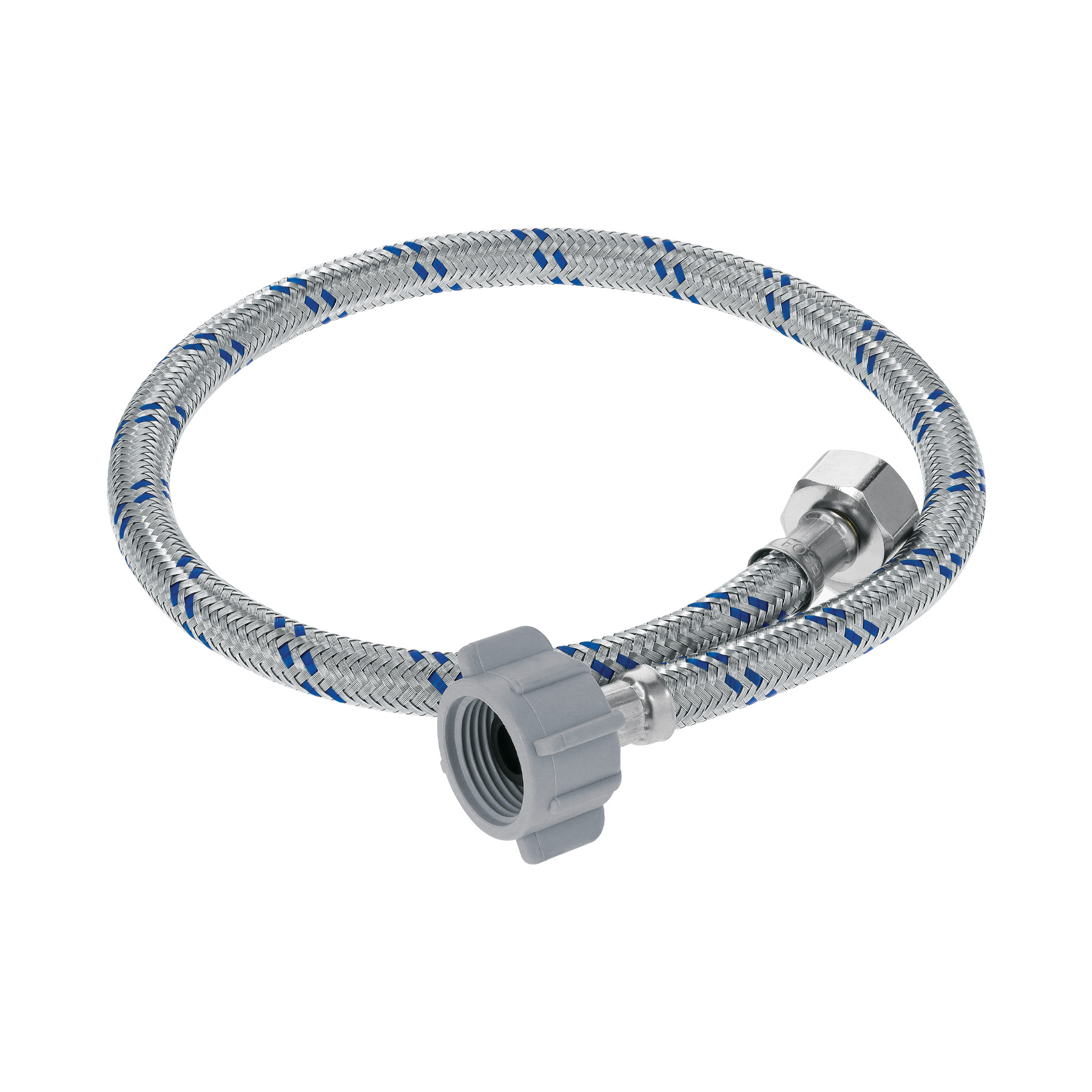 Manguera p/WC, aluminio, 1/2' x 7/8', 60 cm, plástico/latón