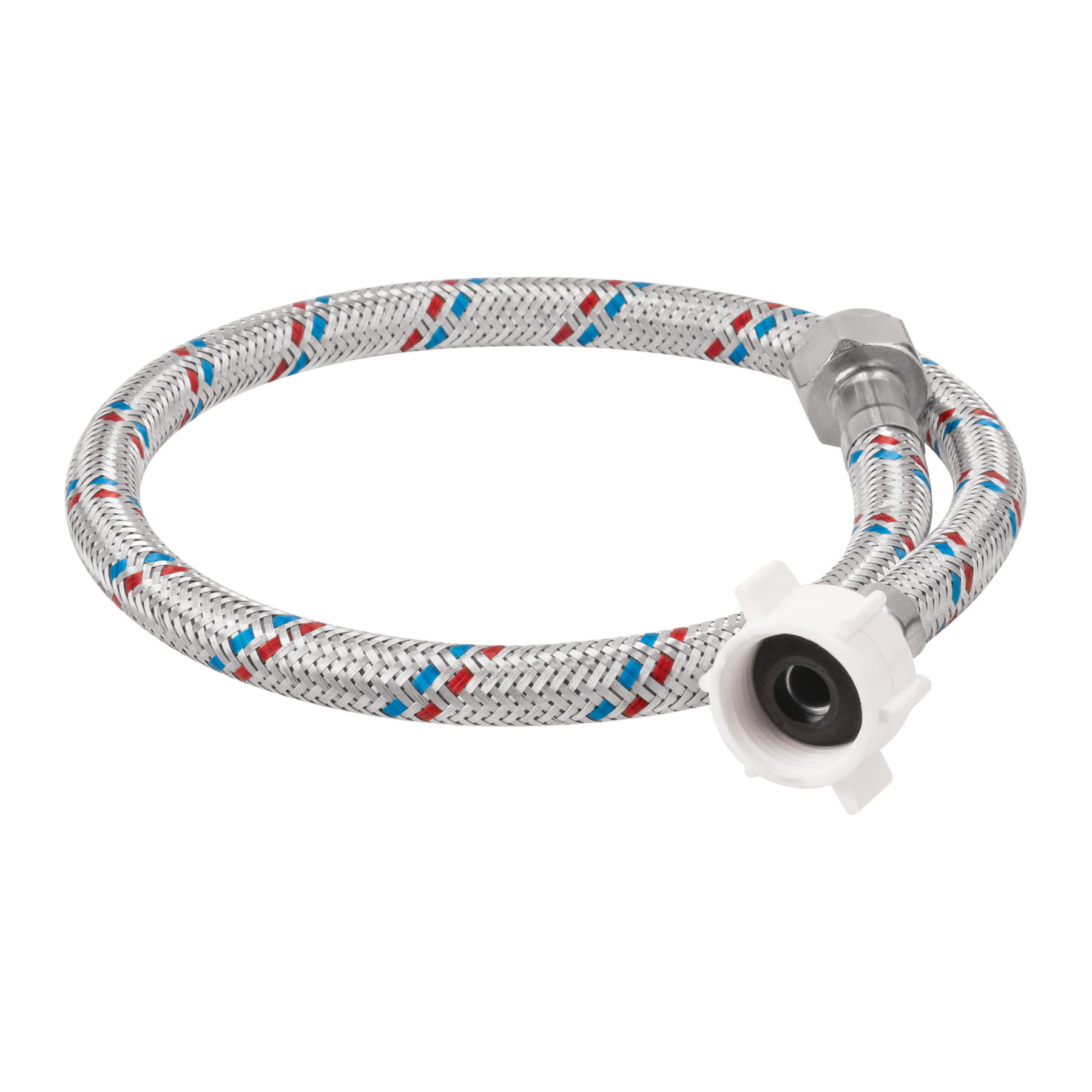 Manguera p/WC, aluminio, 1/2'x7/8', 60cm, plást/metal, Basic