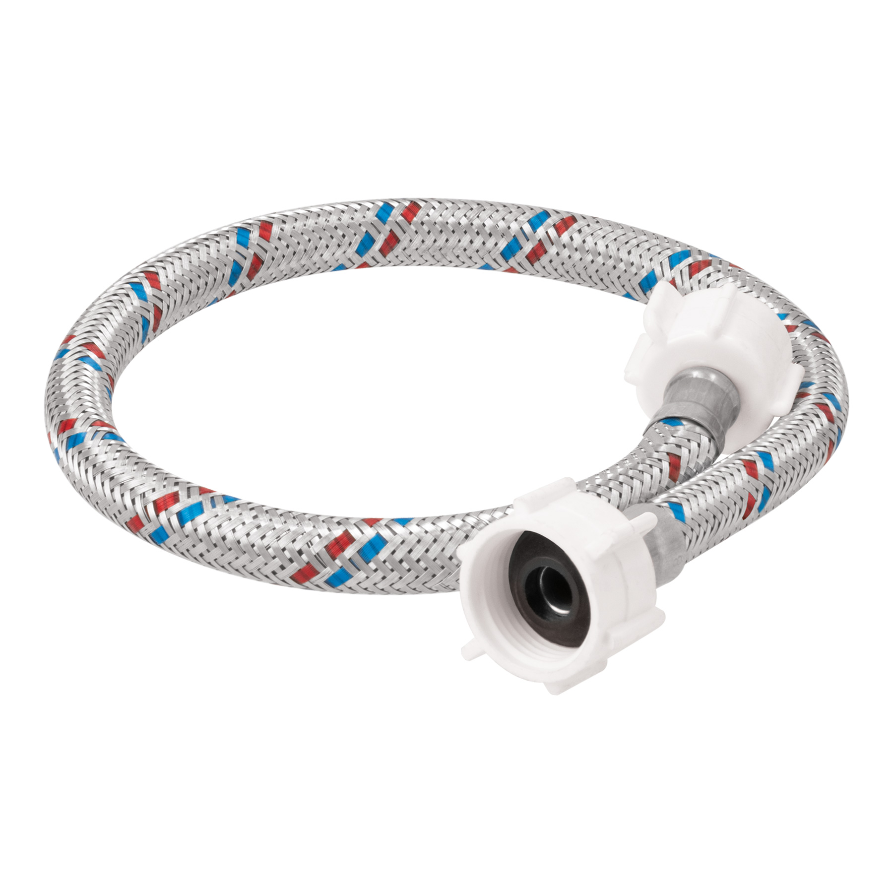 Manguera p/WC, aluminio, 1/2'x7/8', 50cm, plást/plást, Basic