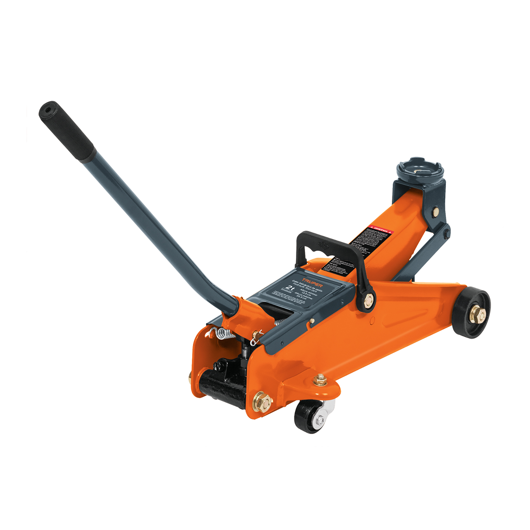 Gato hidráulico de patín, 2t, 50 movimientos, Truper