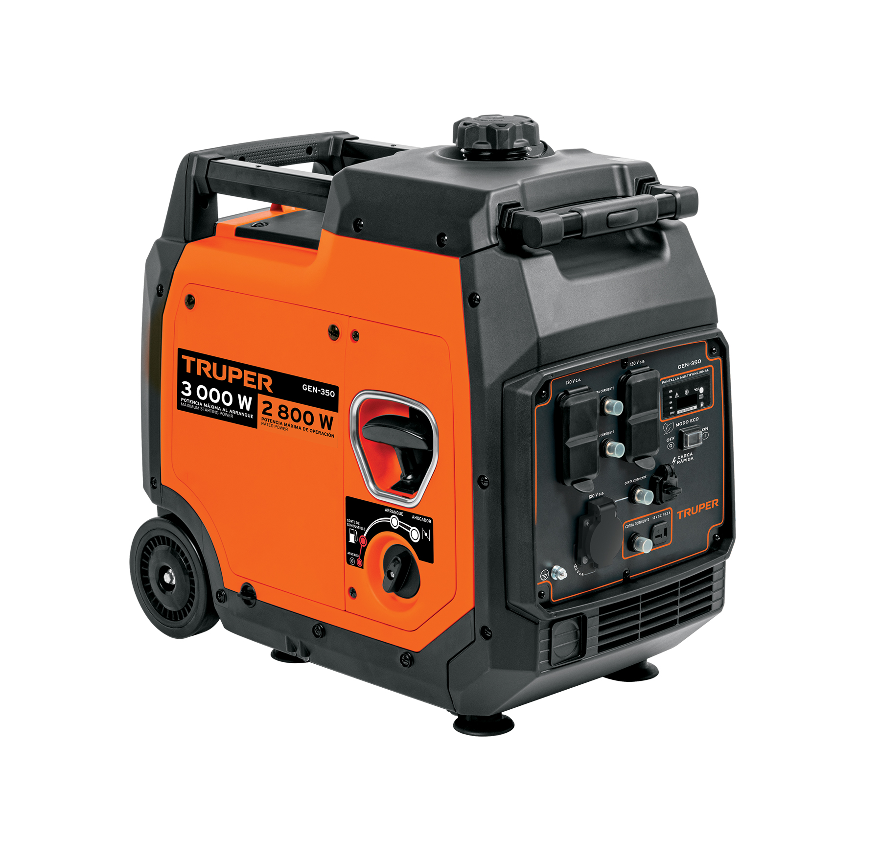 Generador inversor silencioso 3 kW, encendido manual, TRUPER