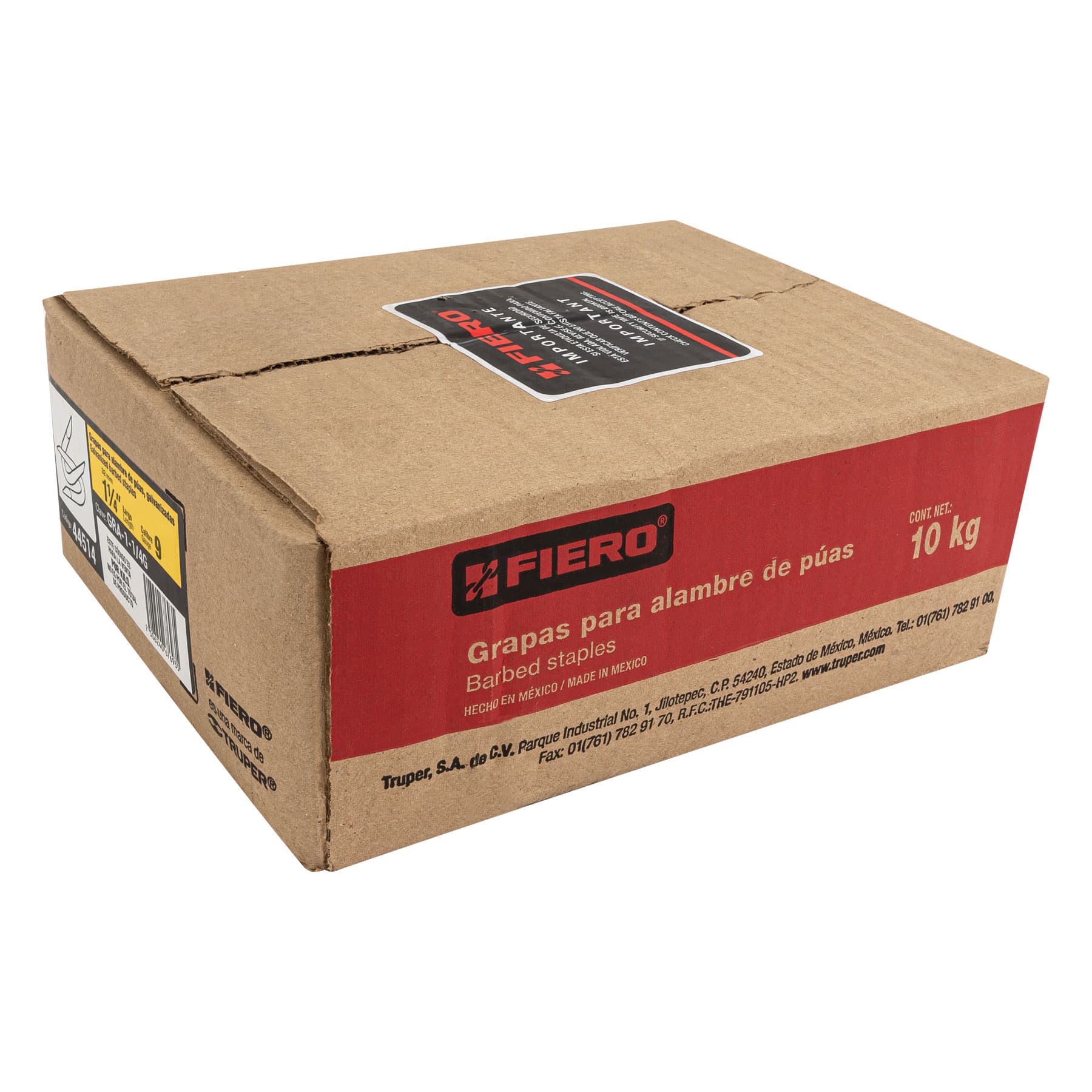 Caja con 10 kg grapas 1-1/4' galvanizadas p/alambre de púas - Imagen 5