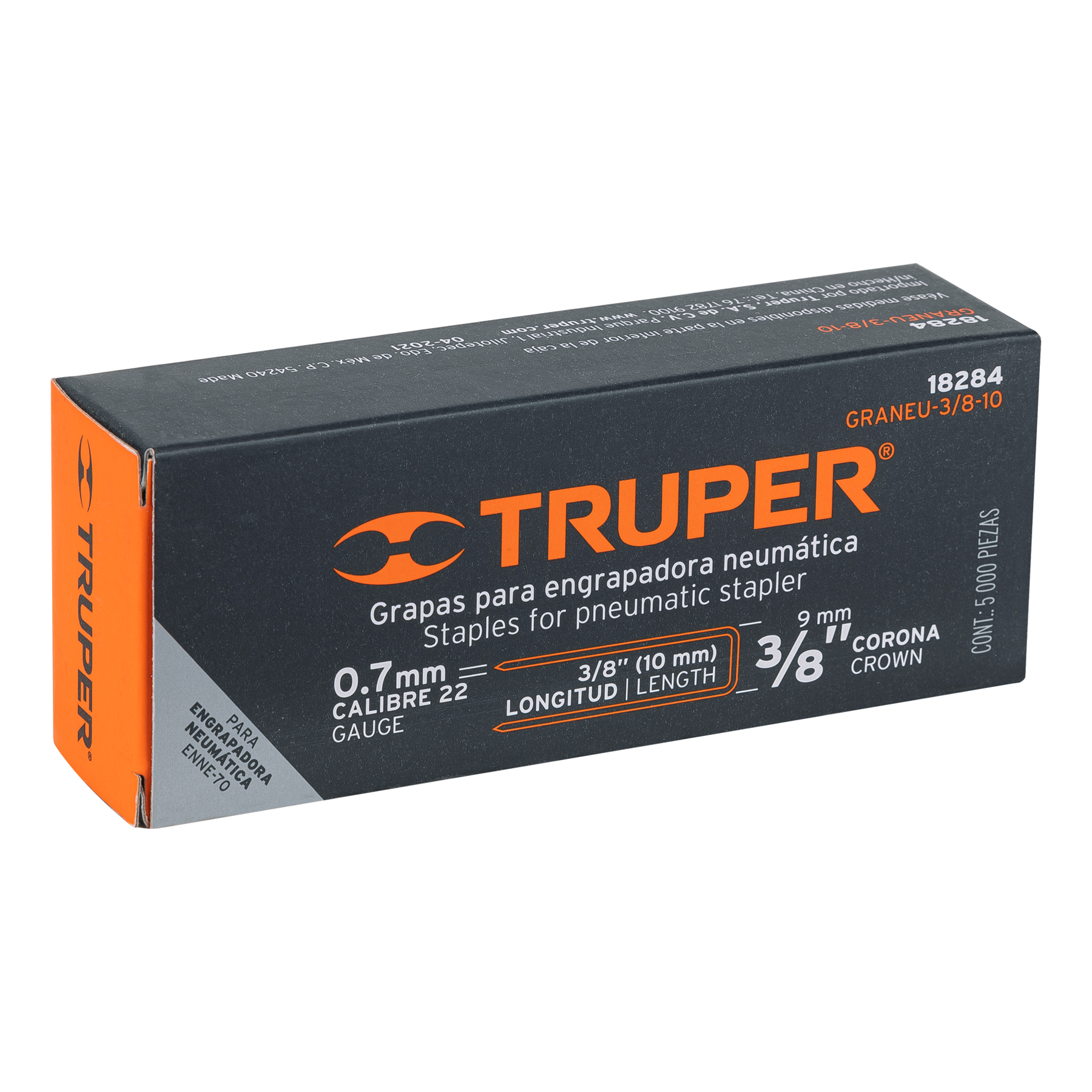 Caja con 5000 grapas corona 3/8' calibre 22, 10mm p/ENNE-70 - Imagen 5