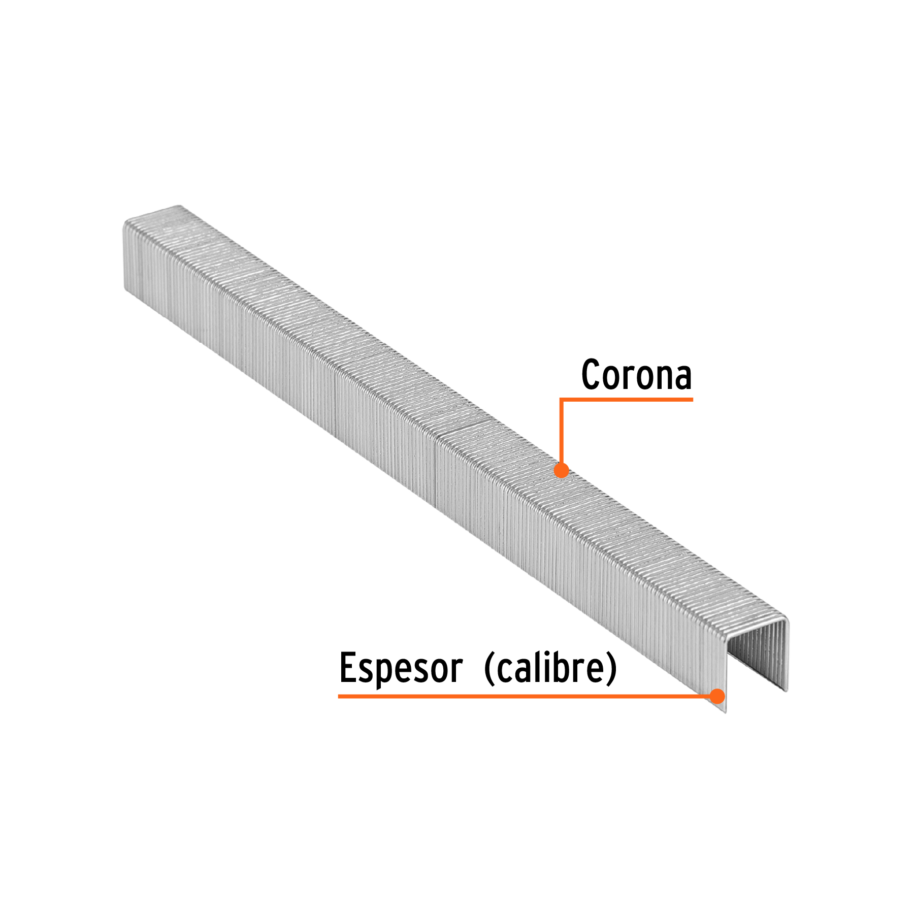 Caja con 5000 grapas corona 3/8' calibre 22, 10mm p/ENNE-70 - Imagen 2
