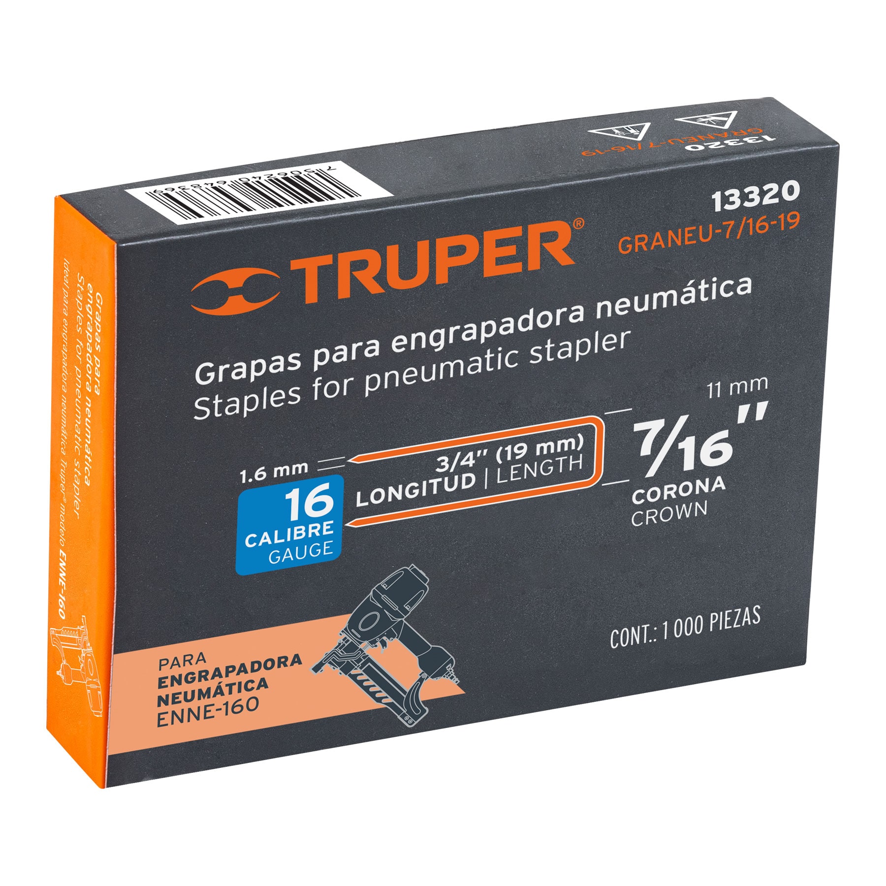 Caja con 1000 grapas corona 7/16' cal. 16, 19mm p/ENNE-160 - Imagen 5