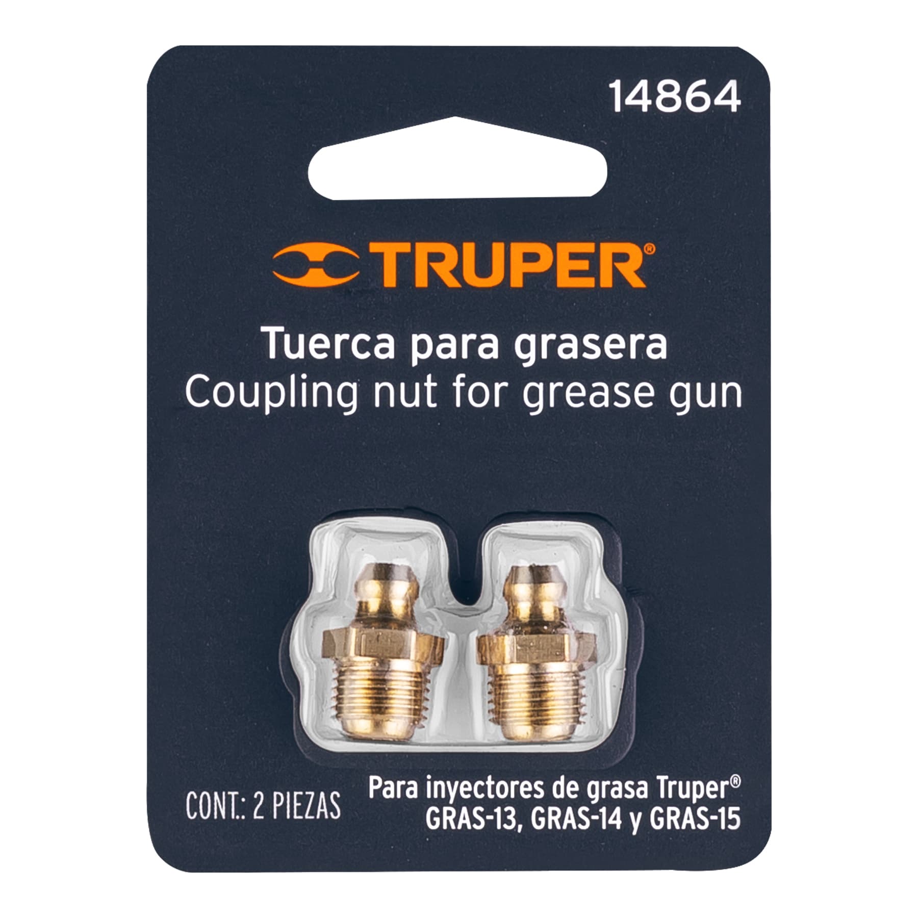Tuercas para inyectores de grasa, 2 piezas, Truper - Imagen 3