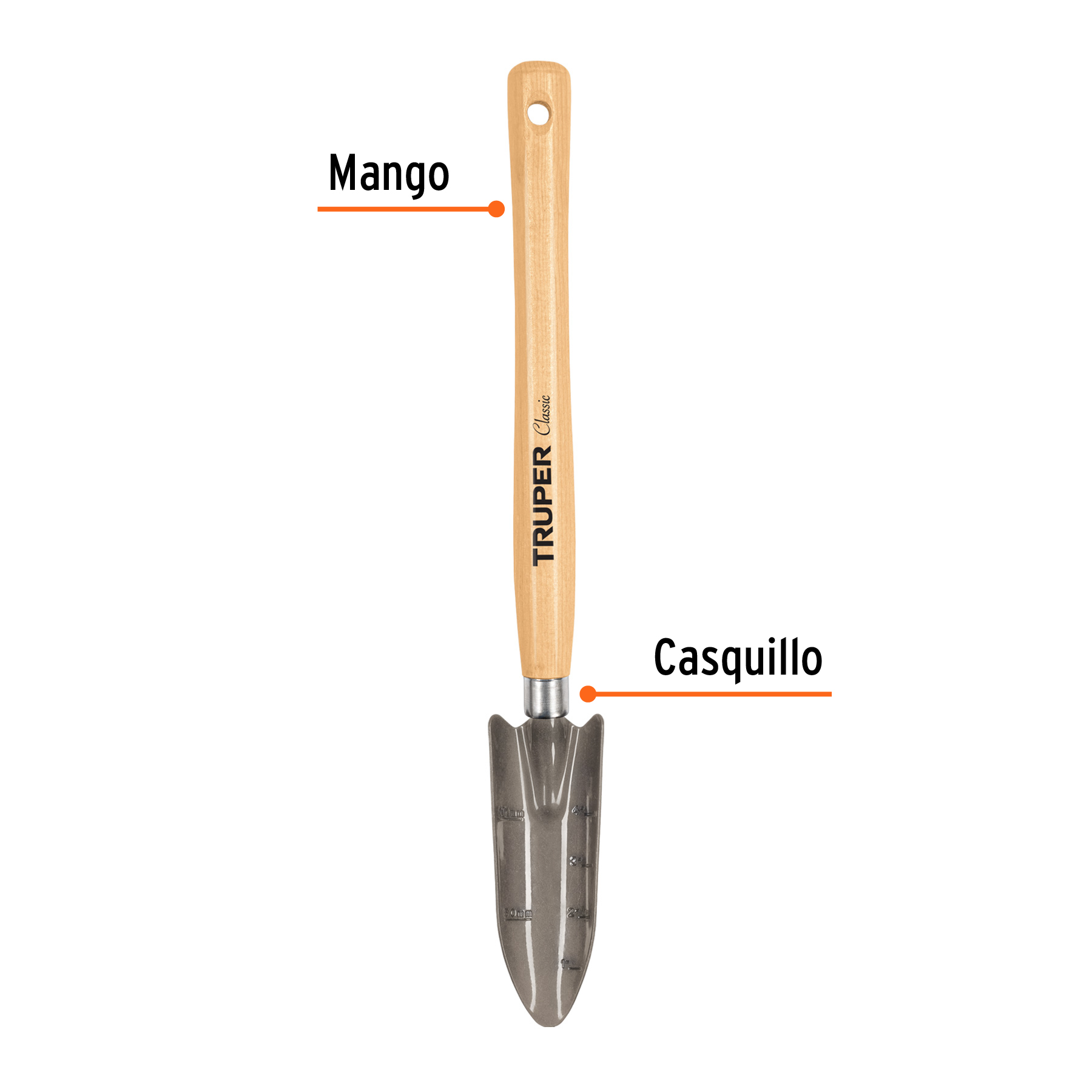 Transplantador para jardín, mango de 12-1/4', TRUPER - Imagen 2
