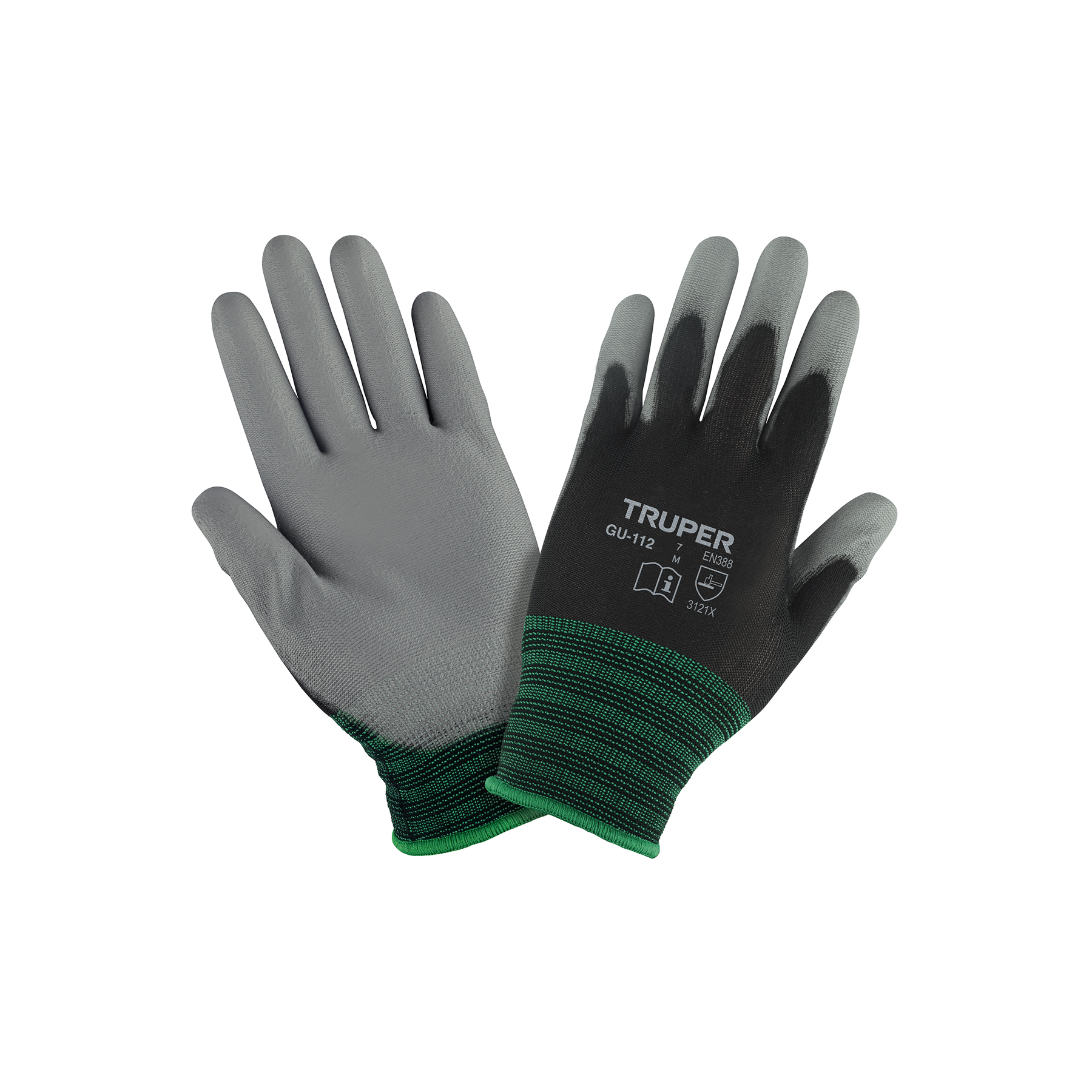 Guantes de nylon recubiertos de poliuretano, M, TRUPER