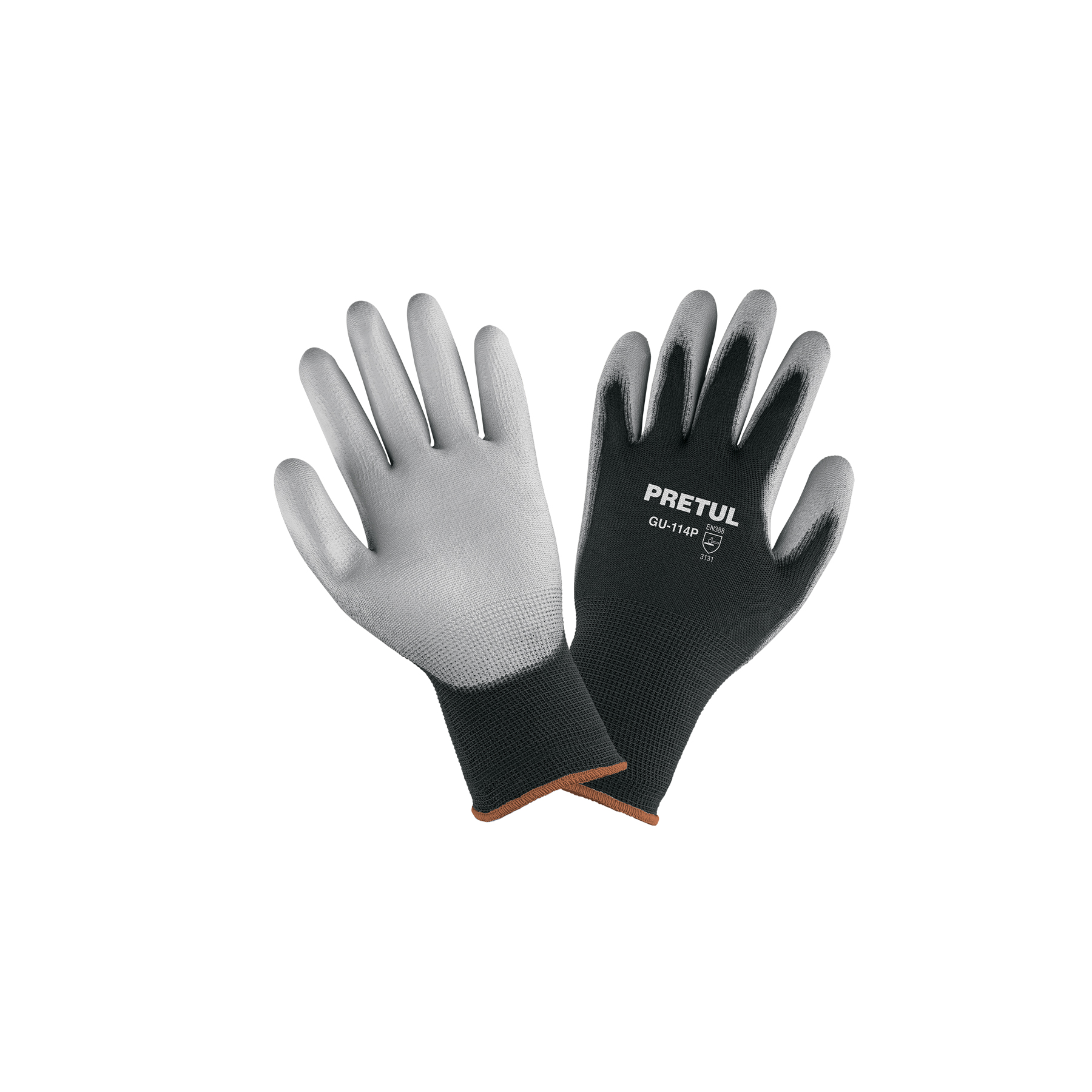 Guantes de nylon recubiertos de poliuretano, XG, Pretul