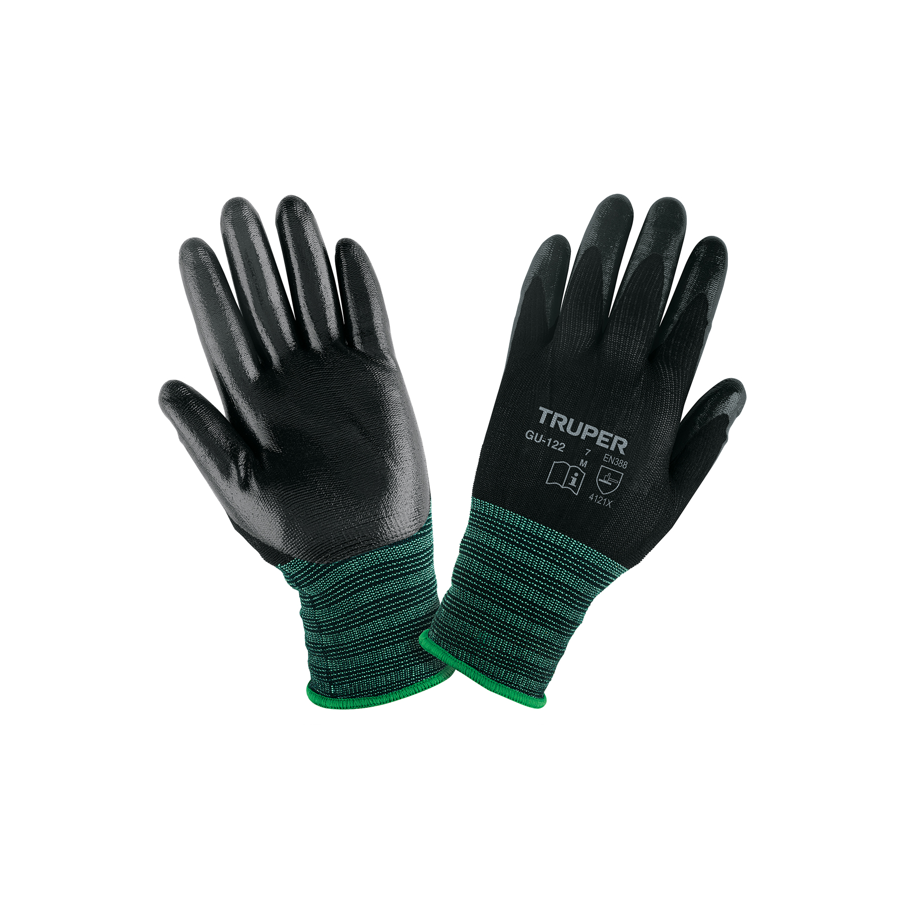 Guantes de nylon recubiertos de nitrilo, M, TRUPER