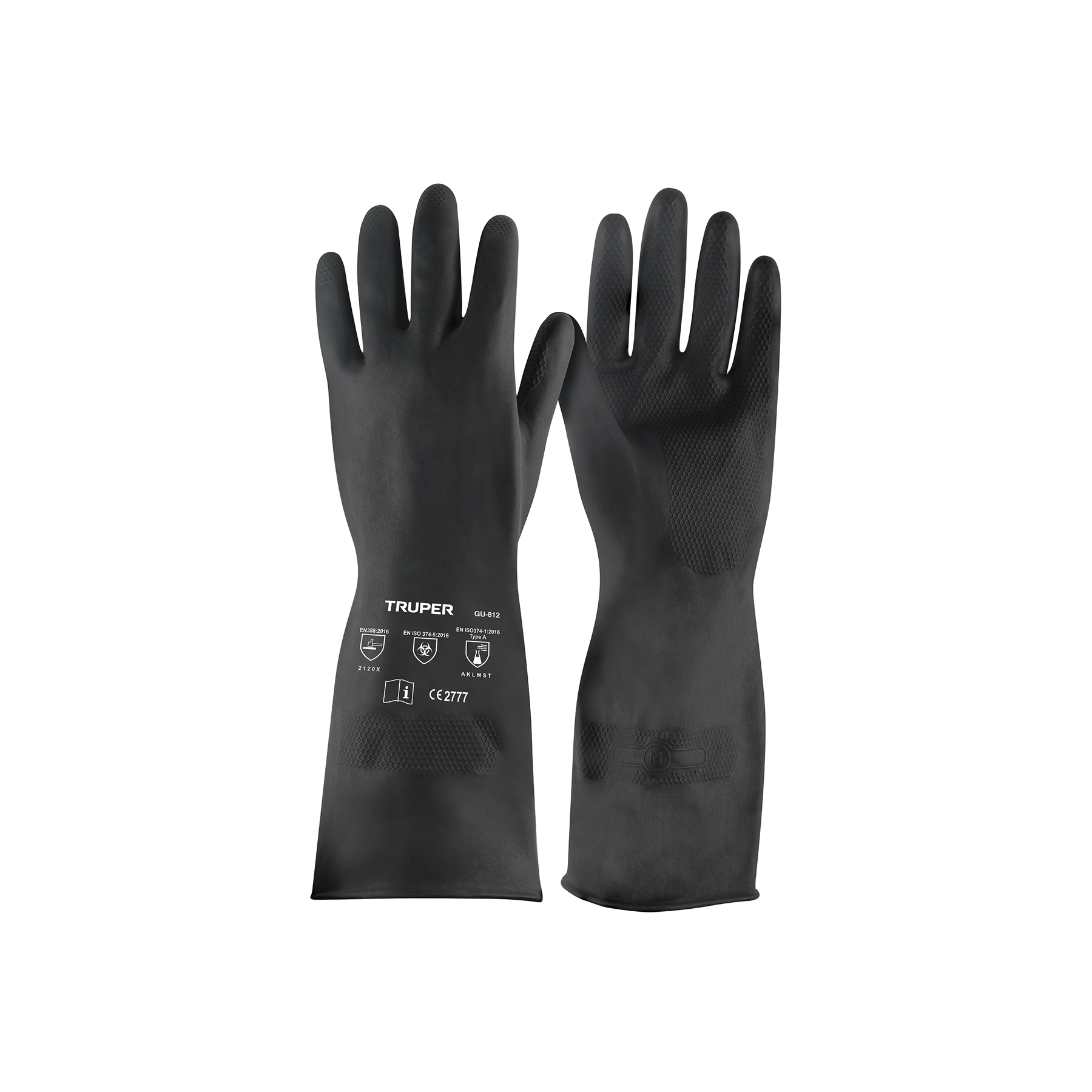 Guantes de neopreno para manejo de químicos, M, TRUPER