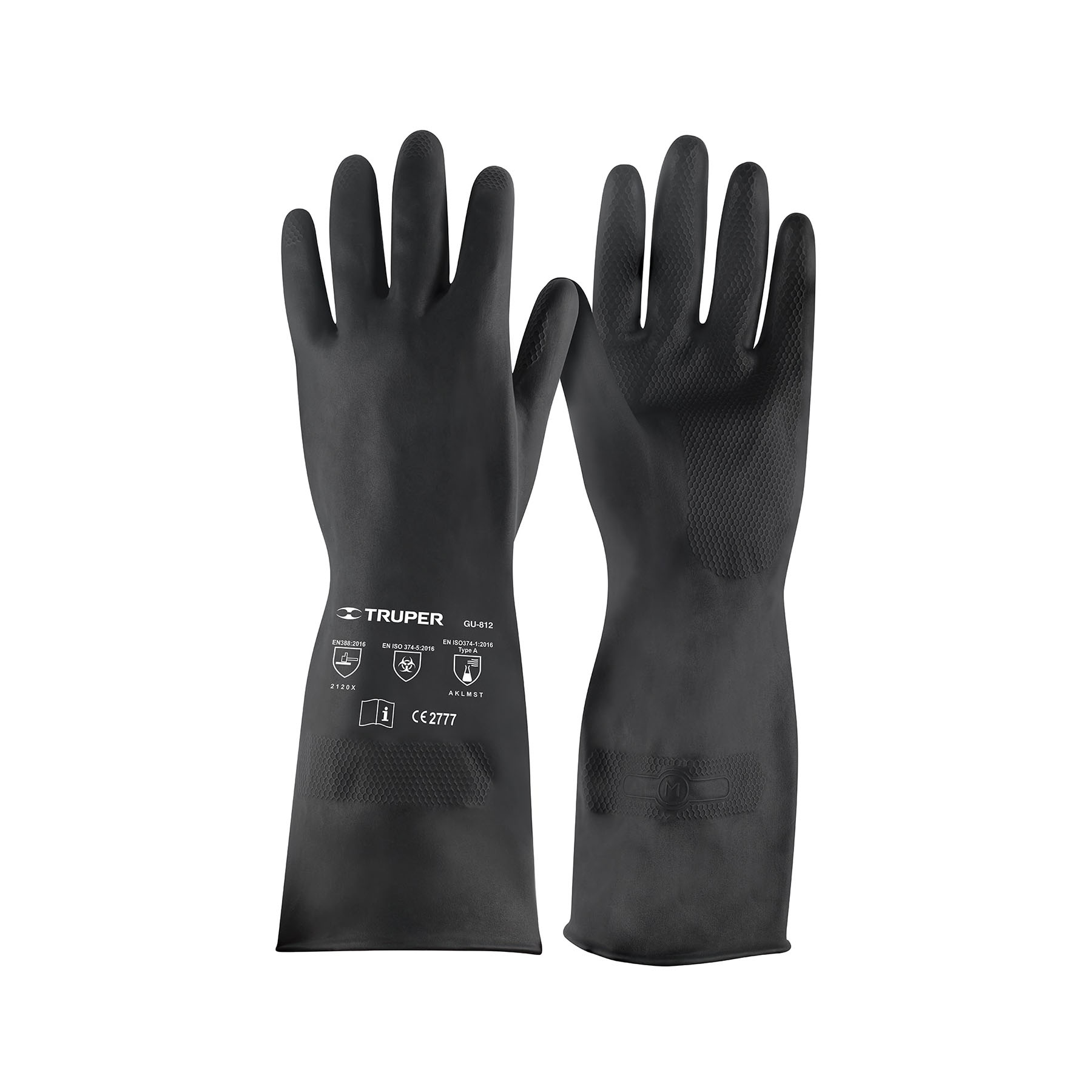 Guantes de neopreno p/manejo de químicos, XG, Truper
