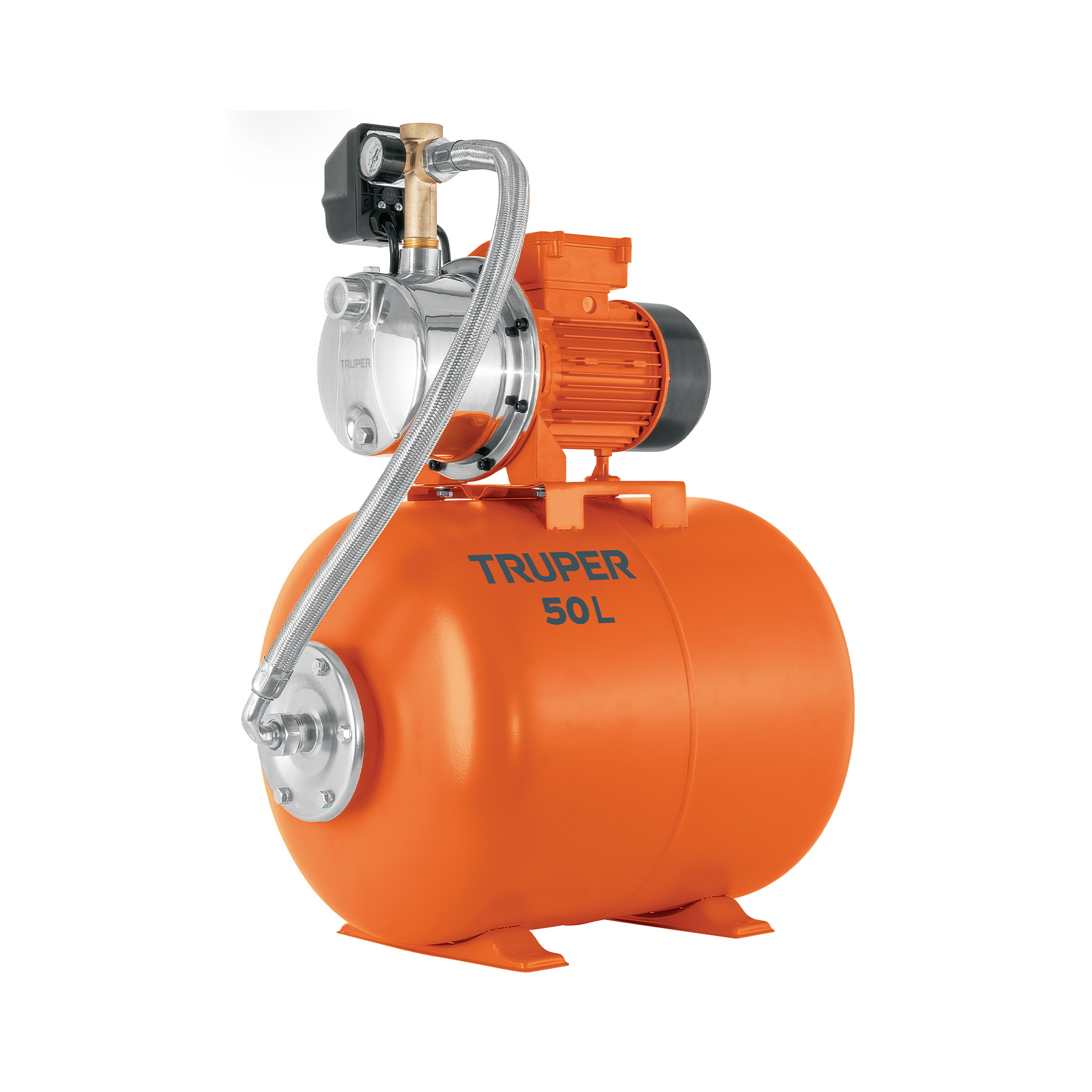 Equipo hidroneumático 50L, bomba jet inox. 3/4 HP, TRUPER