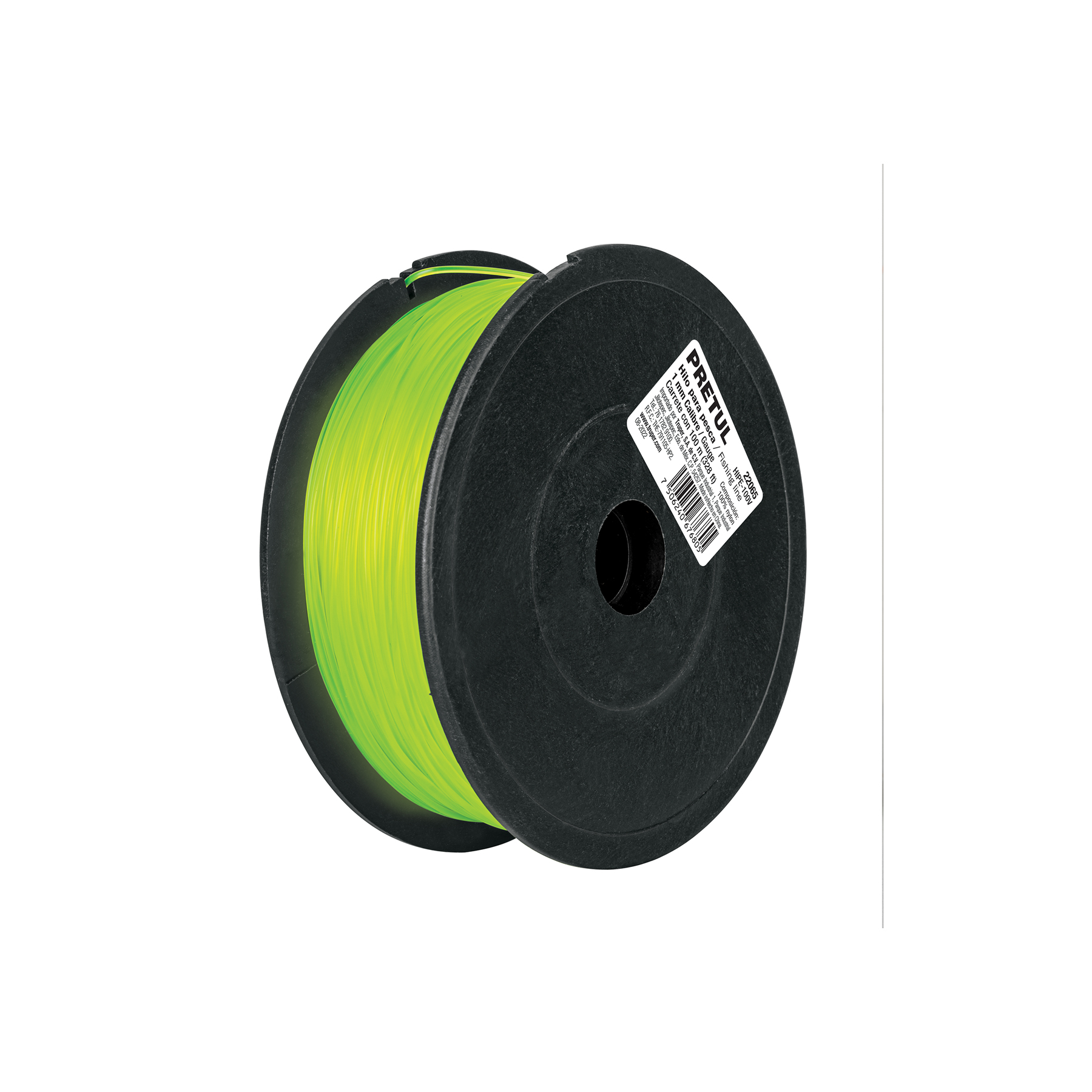 Carrete con 100 m de hilo para pesca verde calibre 1.00 mm