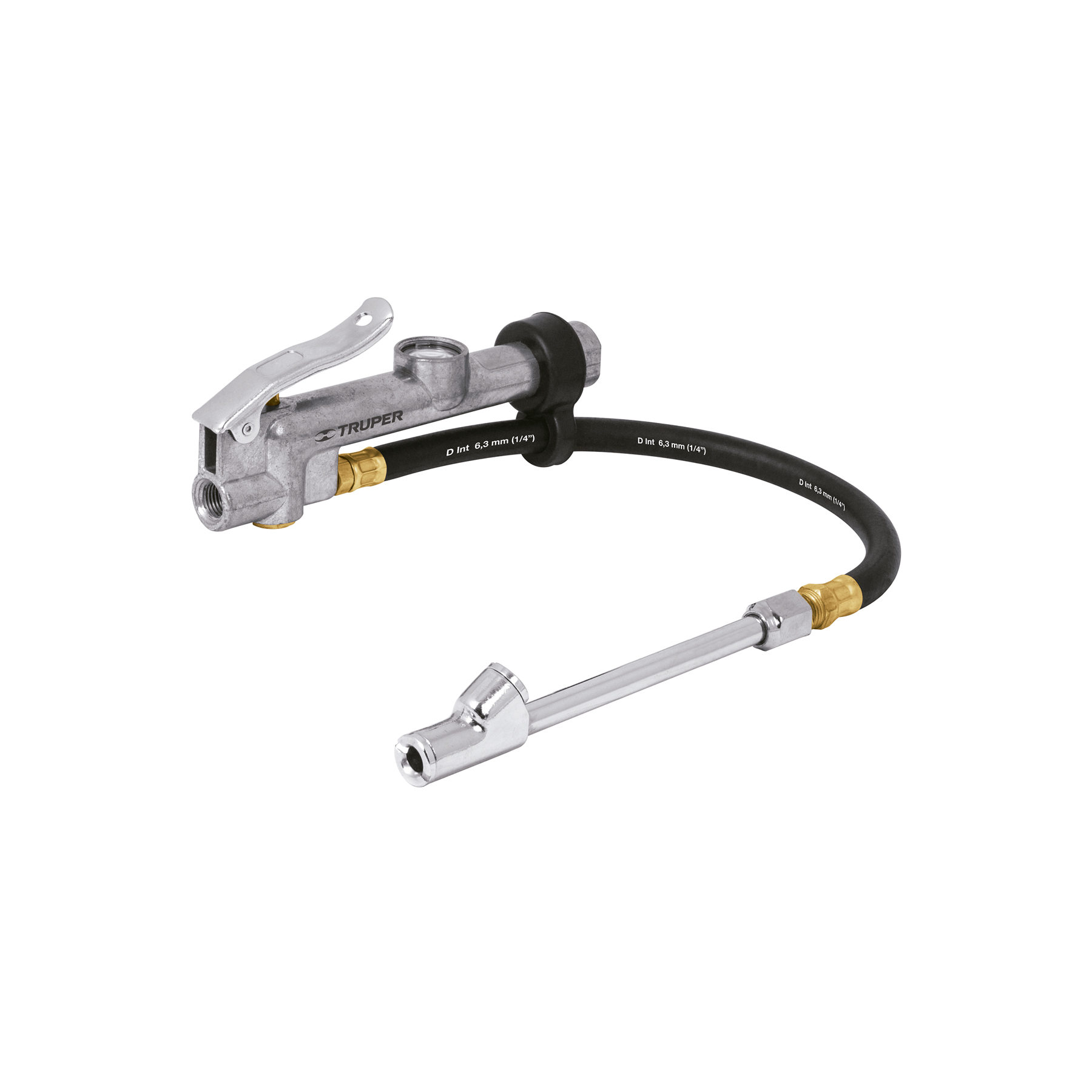 Inflador calibrador, cabeza doble, prof. 1/4' NPT, TRUPER