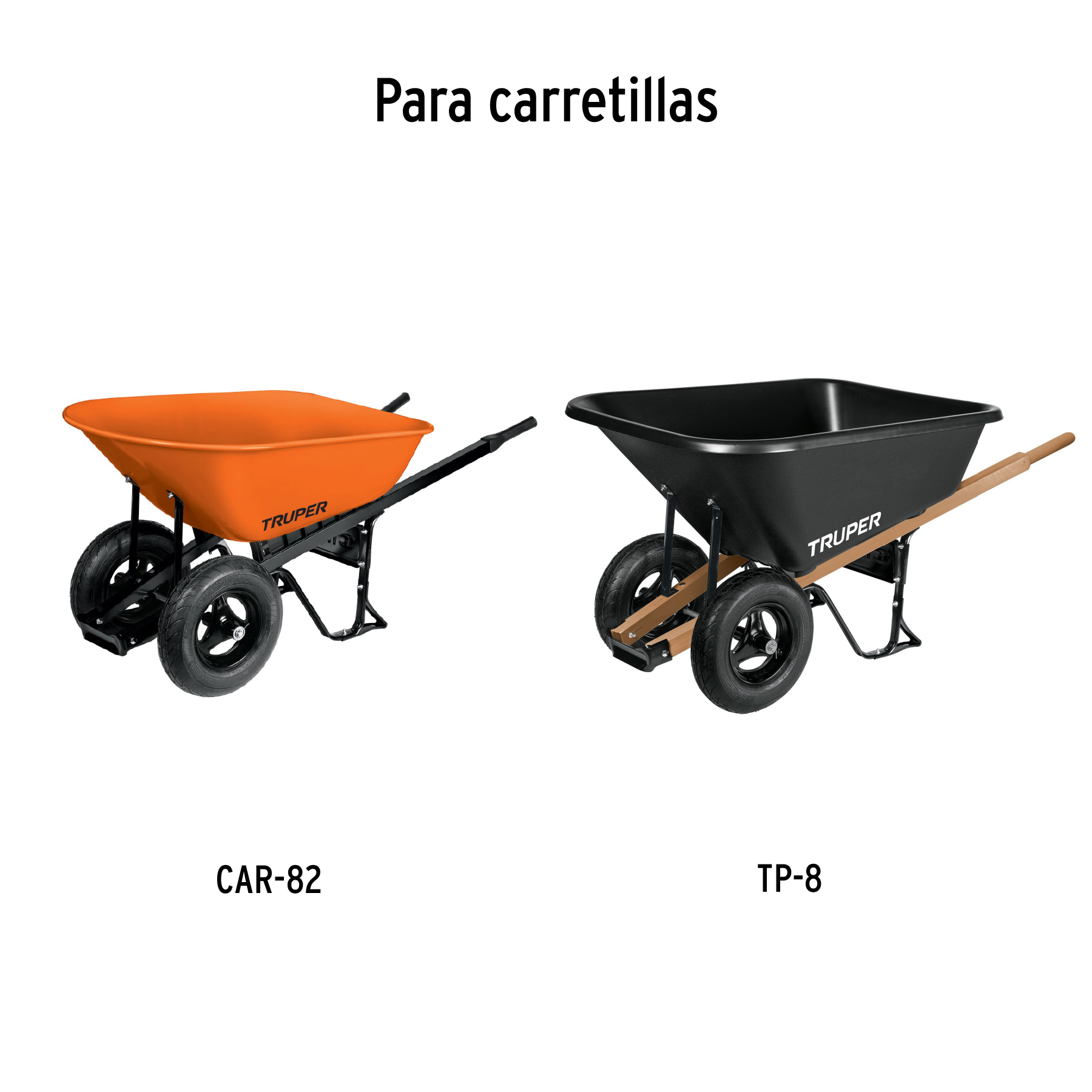 2 chumaceras sin punzonado p/carretillas de 2 llantas TRUPER - Imagen 2
