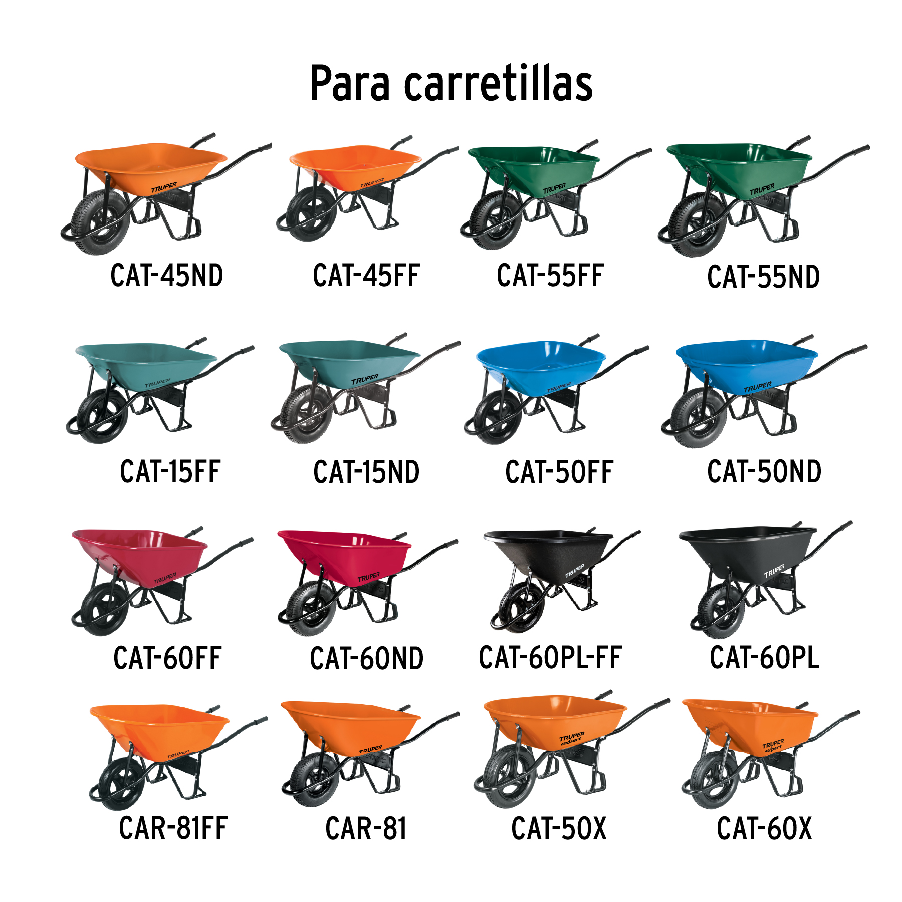 2 chumaceras p/carretillas 1 llanta EXPERT, TRUPER y PRETUL - Imagen 2