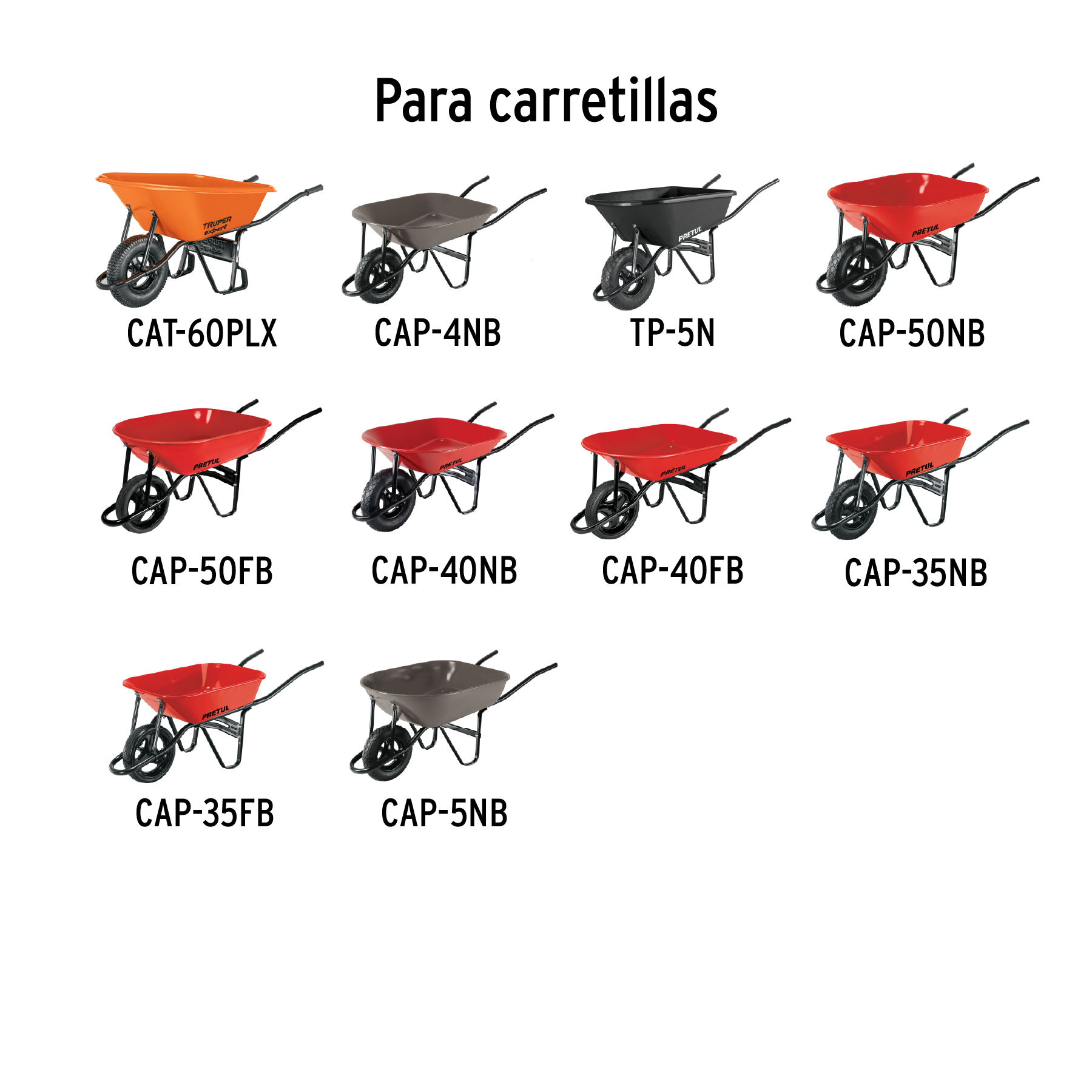 2 chumaceras p/carretillas 1 llanta EXPERT, TRUPER y PRETUL - Imagen 3