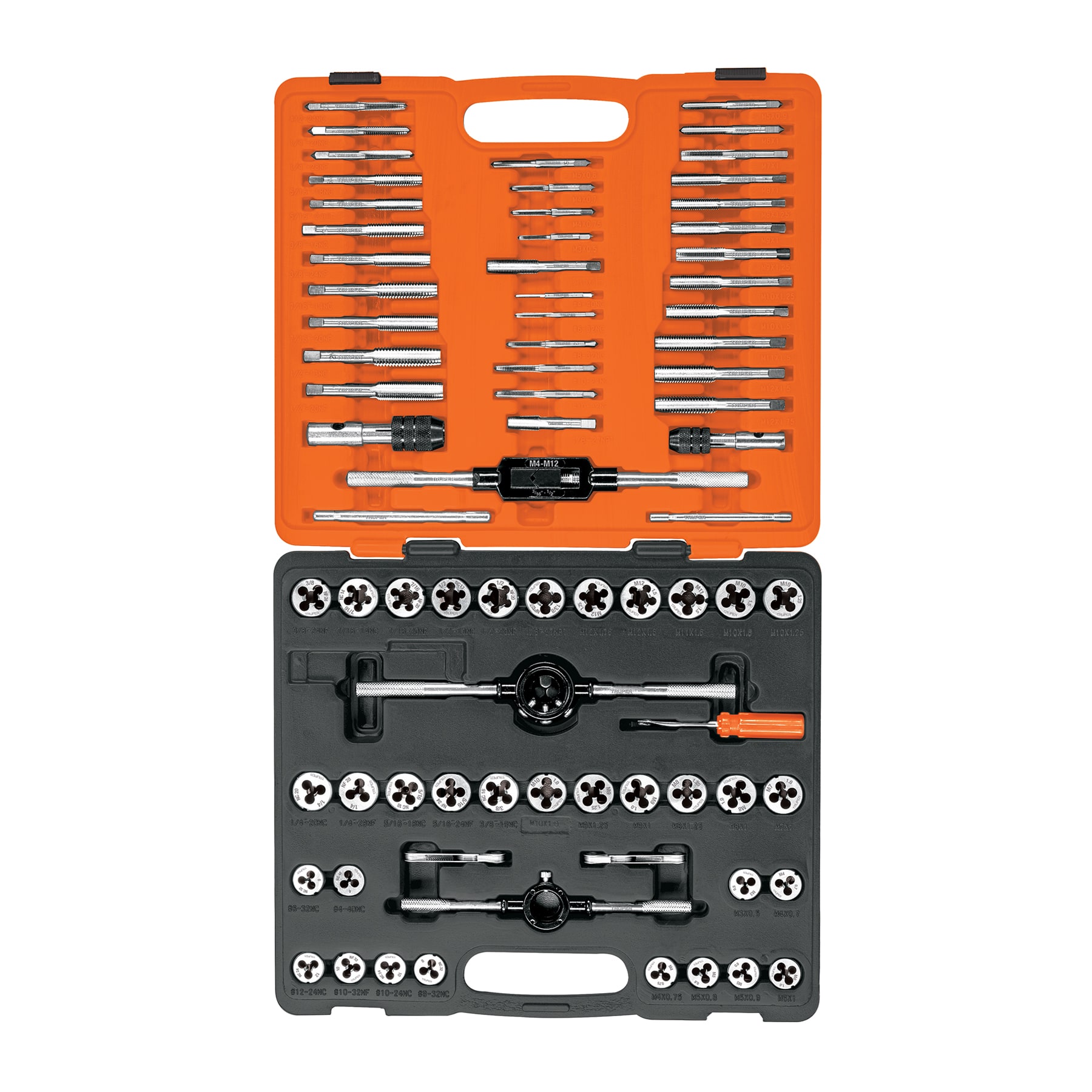 Juego de 76 piezas de machuelos y tarrajas, Truper